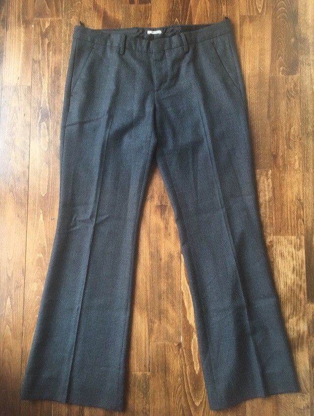 だう　miu miu archive grey slacks Miu Miu - Classic Suiting Pants in Grey Miu Miu