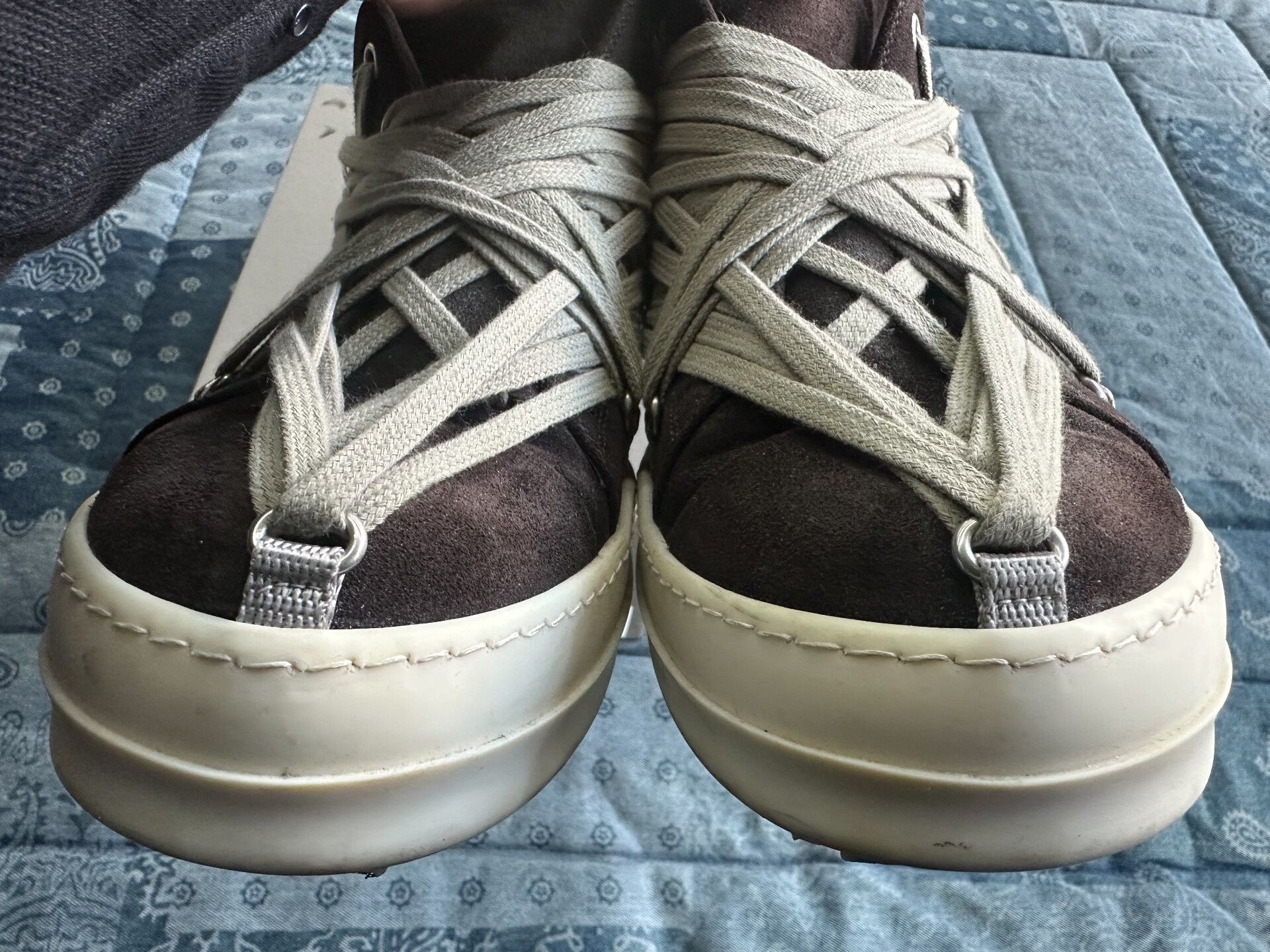 Rick Owens Rick Owens Brown Suede Low-Top Sneakers Size US 9 / EU 42 - 2 Thumbnail