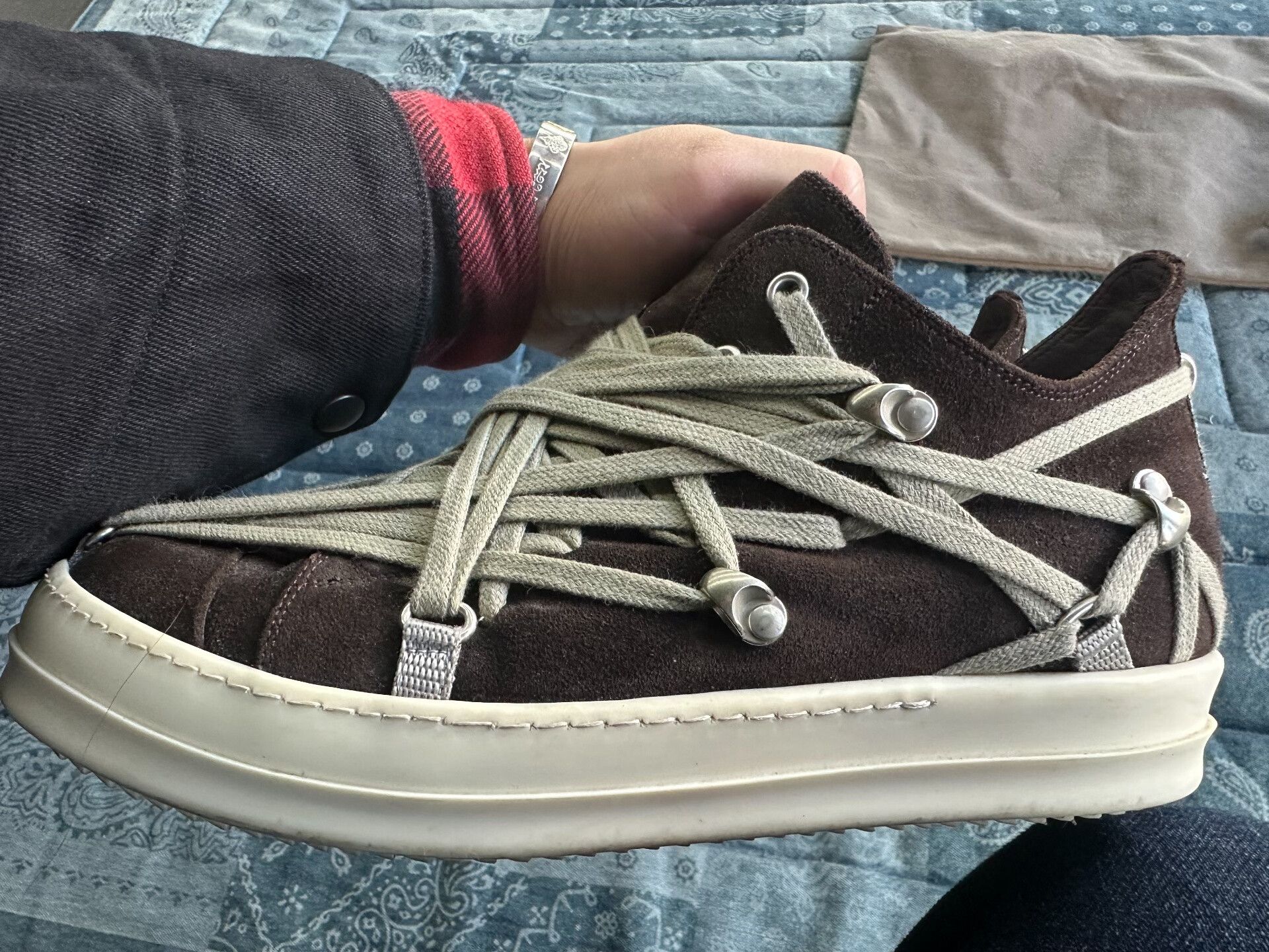 Rick Owens Rick Owens Brown Suede Low-Top Sneakers Size US 9 / EU 42 - 6 Thumbnail