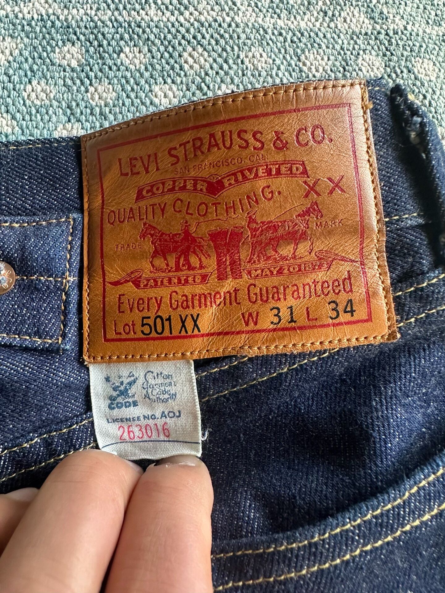 LVC Vintage Levi's White Denim Pants Size US 31 - 3 Thumbnail