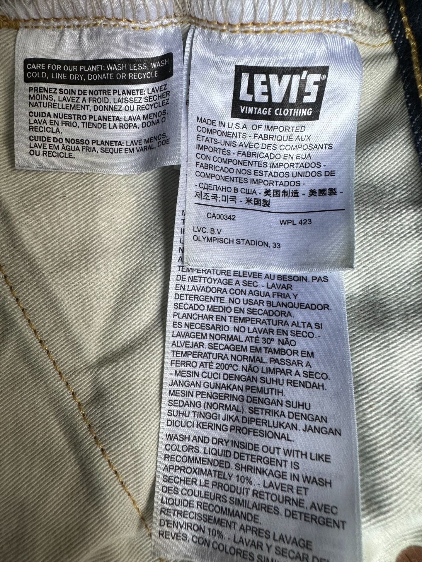LVC Vintage Levi's White Denim Pants Size US 31 - 5 Thumbnail