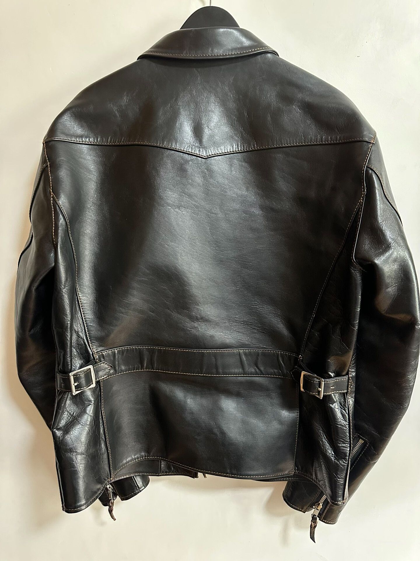The Flat Head 1940s Vintage Leather Motorcycle Jacket Size US XS / EU 42 / 0 - 2 Thumbnail