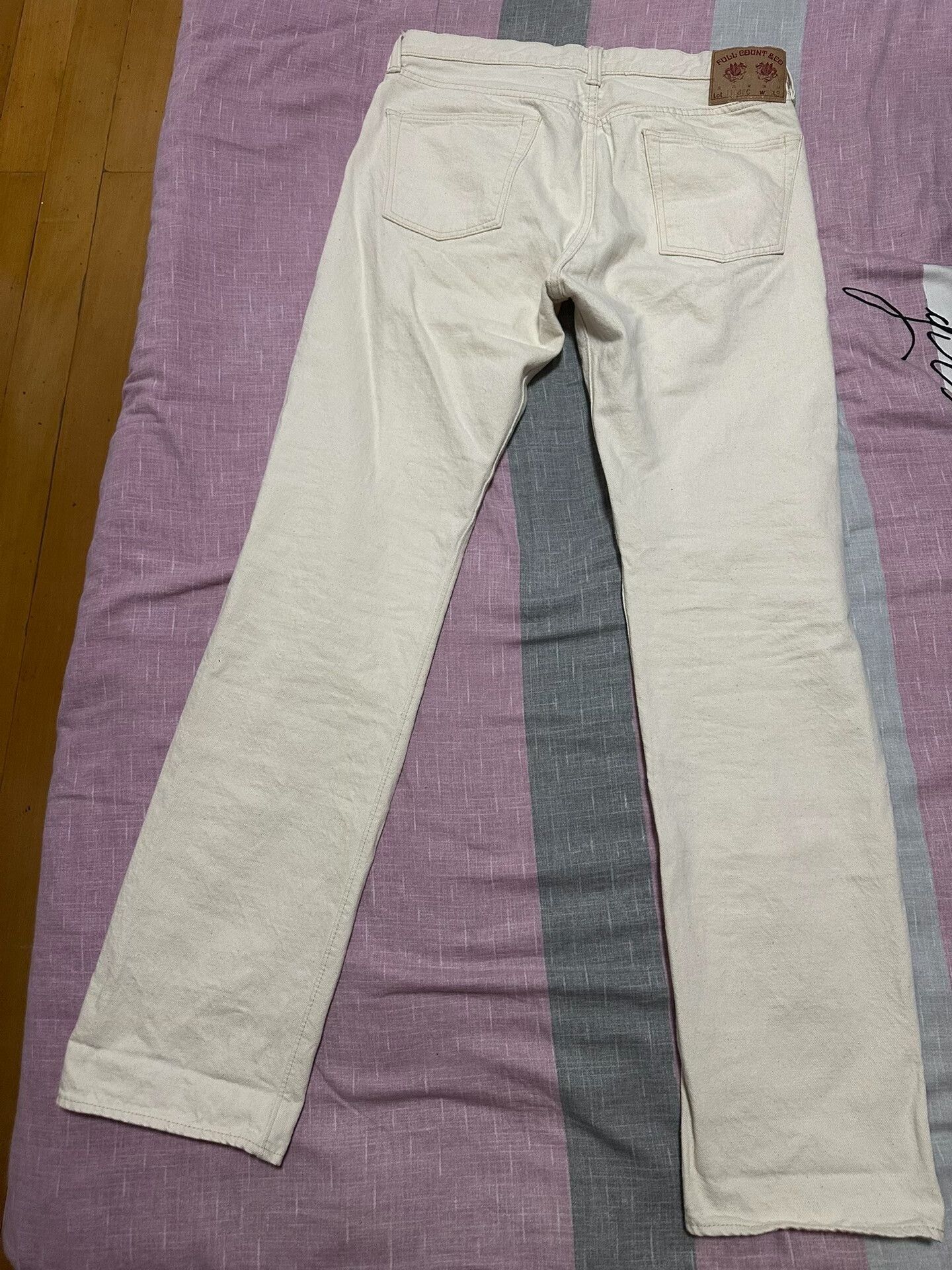 Full Count & Co. Fullcount 1108ec White Denim Pants Size US 33 - 2 Thumbnail