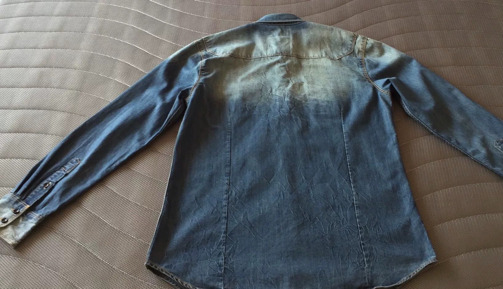 RRL Ralph Lauren Vintage Double RL Denim Work Shirt Size US L / EU 52-54 / 3 - 9 Thumbnail
