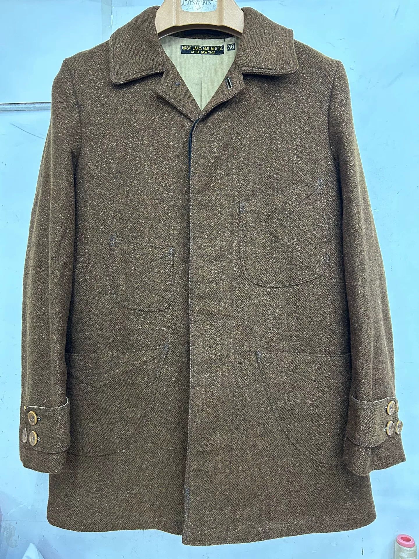 Freewheelers Freewheelers Bangor Wool Coat Brown Size 36 Size US M / EU 48-50 / 2 - 7 Thumbnail