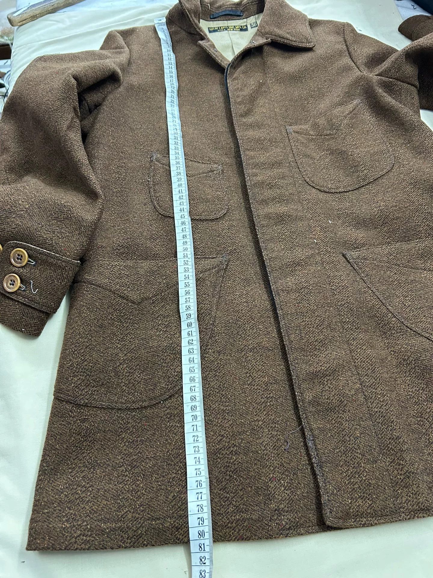 Freewheelers Freewheelers Bangor Wool Coat Brown Size 36 Size US M / EU 48-50 / 2 - 5 Thumbnail