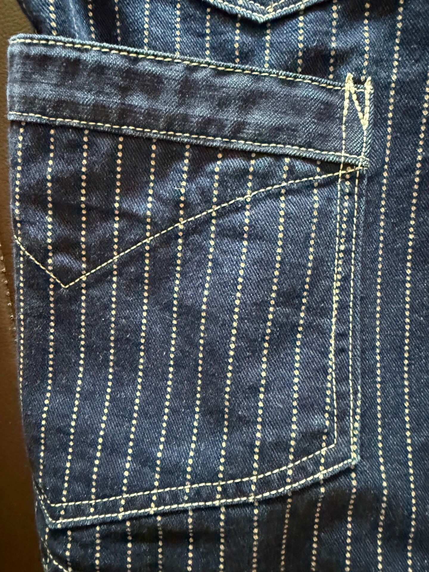 Freewheelers Freewheelers Striped Denim Vest Size 40 Size US XXS / EU 40 - 3 Thumbnail