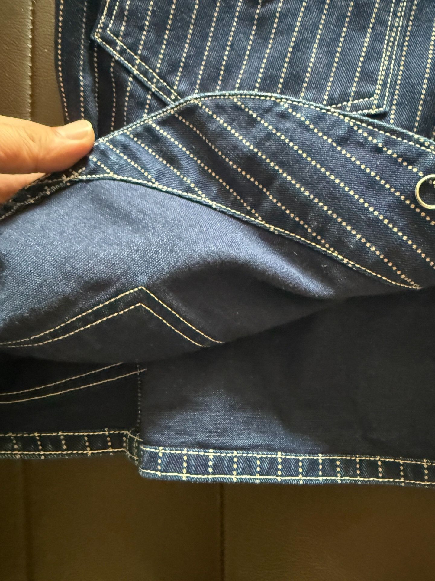 Freewheelers Freewheelers Striped Denim Vest Size 40 Size US XXS / EU 40 - 4 Thumbnail