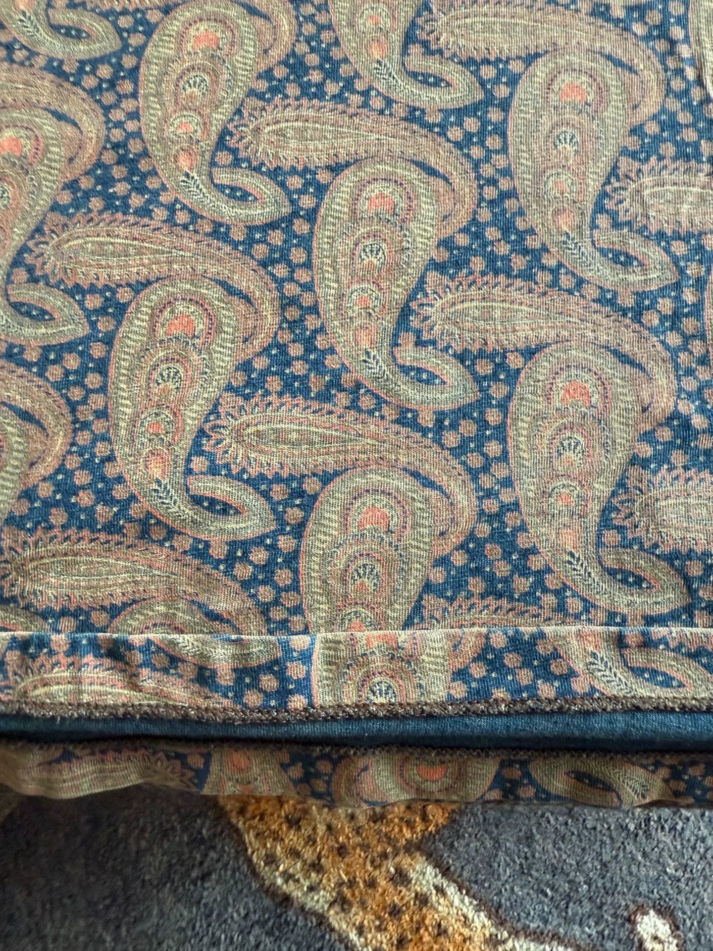 RRL Ralph Lauren RRL Blue Dyed Paisley T-Shirt Size US S / EU 44-46 / 1 - 8 Thumbnail