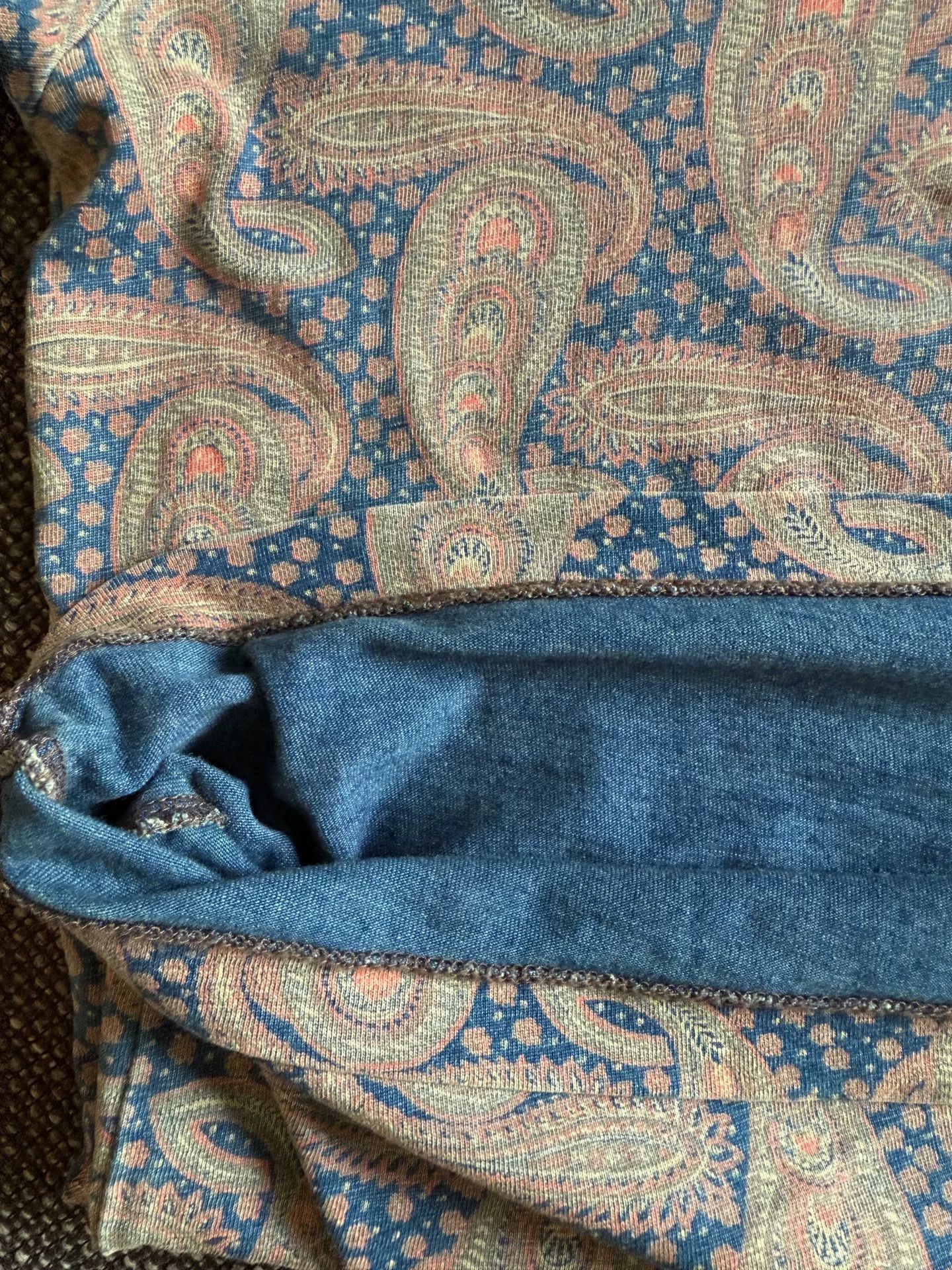 RRL Ralph Lauren RRL Blue Dyed Paisley T-Shirt Size US S / EU 44-46 / 1 - 5 Thumbnail