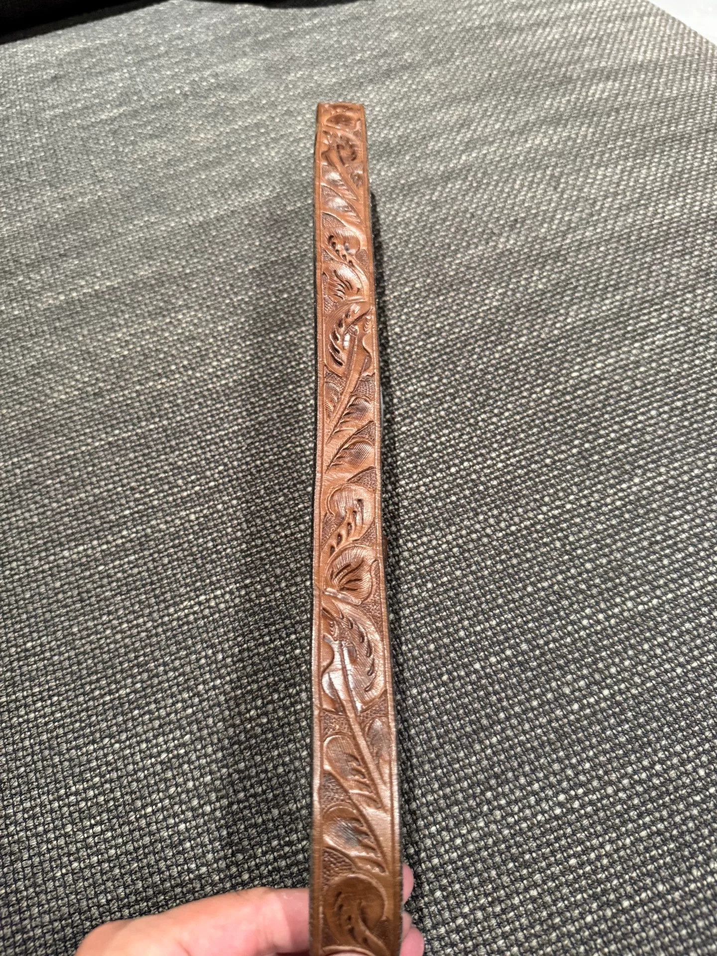 RRL Ralph Lauren RRL Men's Leather Floral Belt 32 Size Size ONE SIZE - 5 Thumbnail