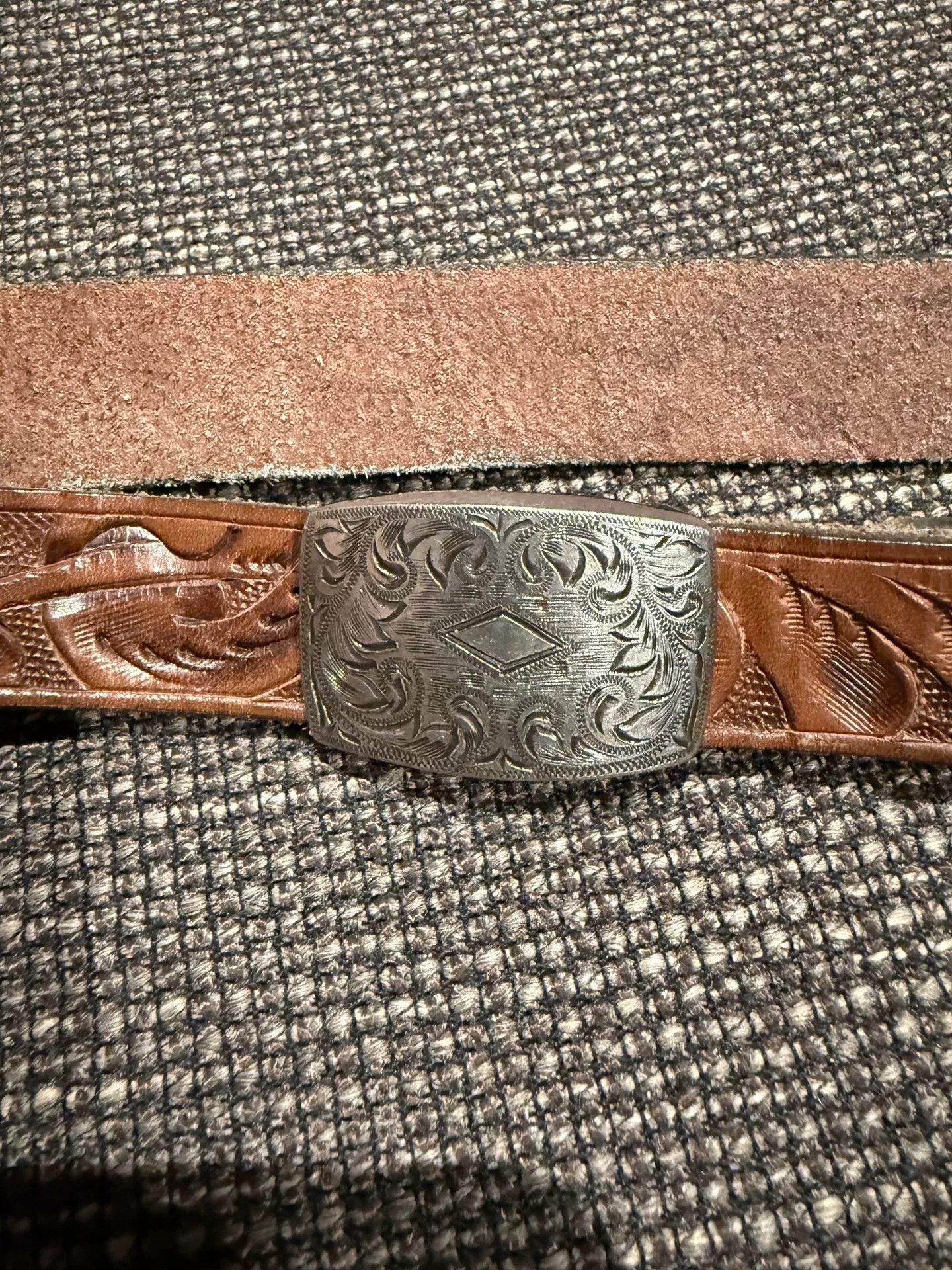 RRL Ralph Lauren RRL Men's Leather Floral Belt 32 Size Size ONE SIZE - 2 Thumbnail