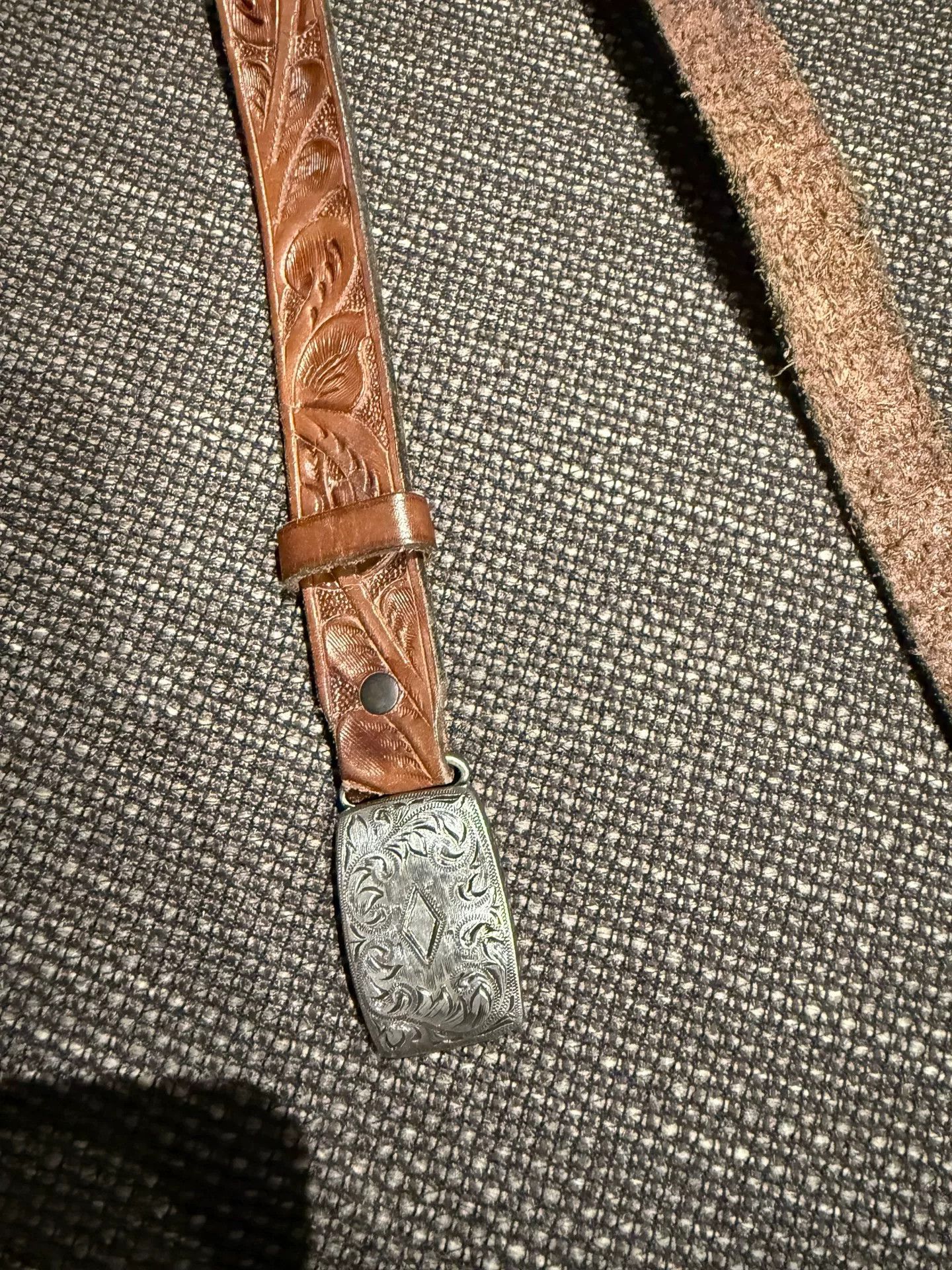RRL Ralph Lauren RRL Men's Leather Floral Belt 32 Size Size ONE SIZE - 9 Thumbnail