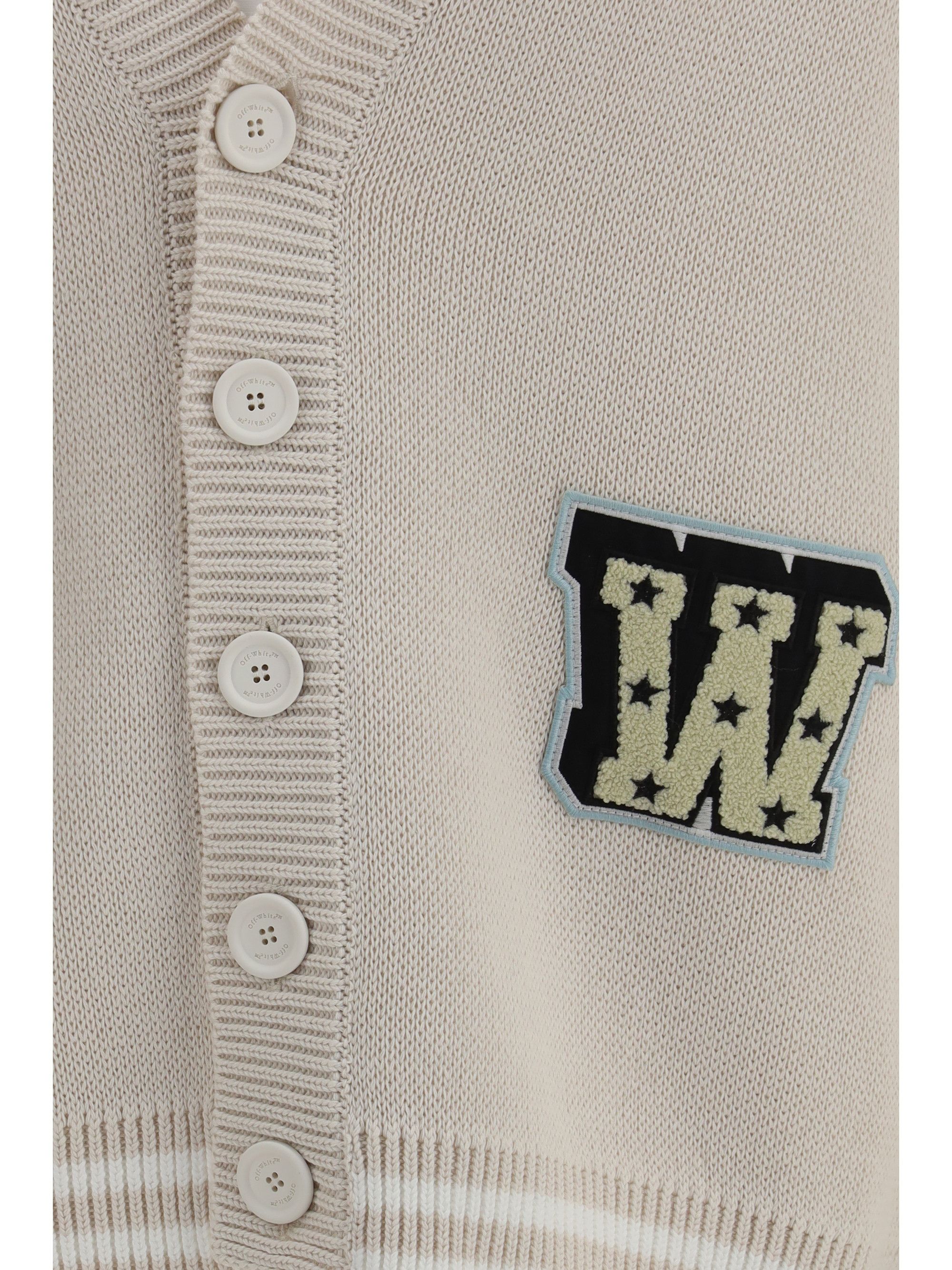 Off-White Star Logo Diagonal Varsity Cardigan Size US M / EU 48-50 / 2 - 3 Thumbnail