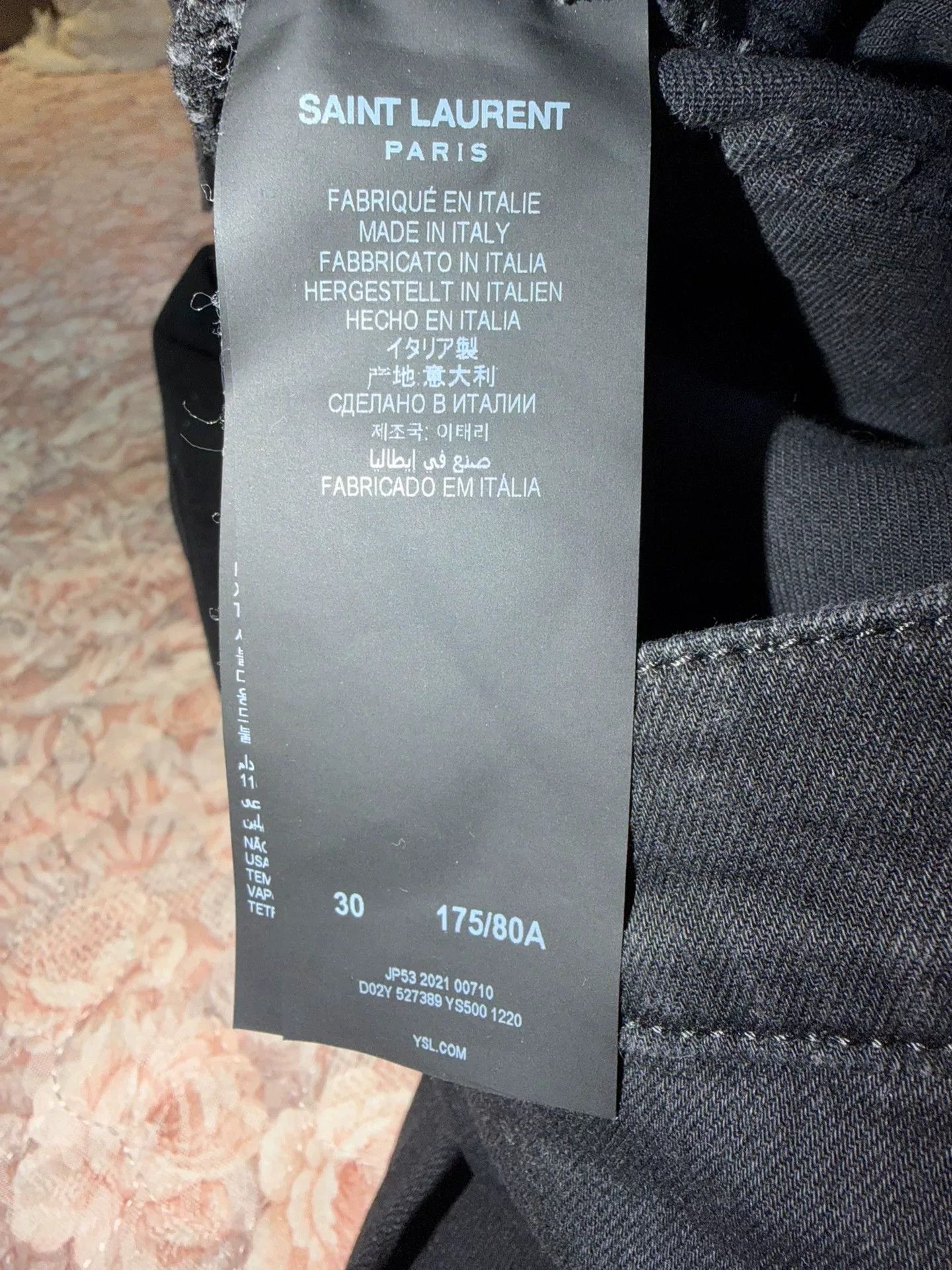 Yves Saint Laurent Saint Laurent Black Denim Pants Size 30 Size US 30 / EU 46 - 9 Thumbnail