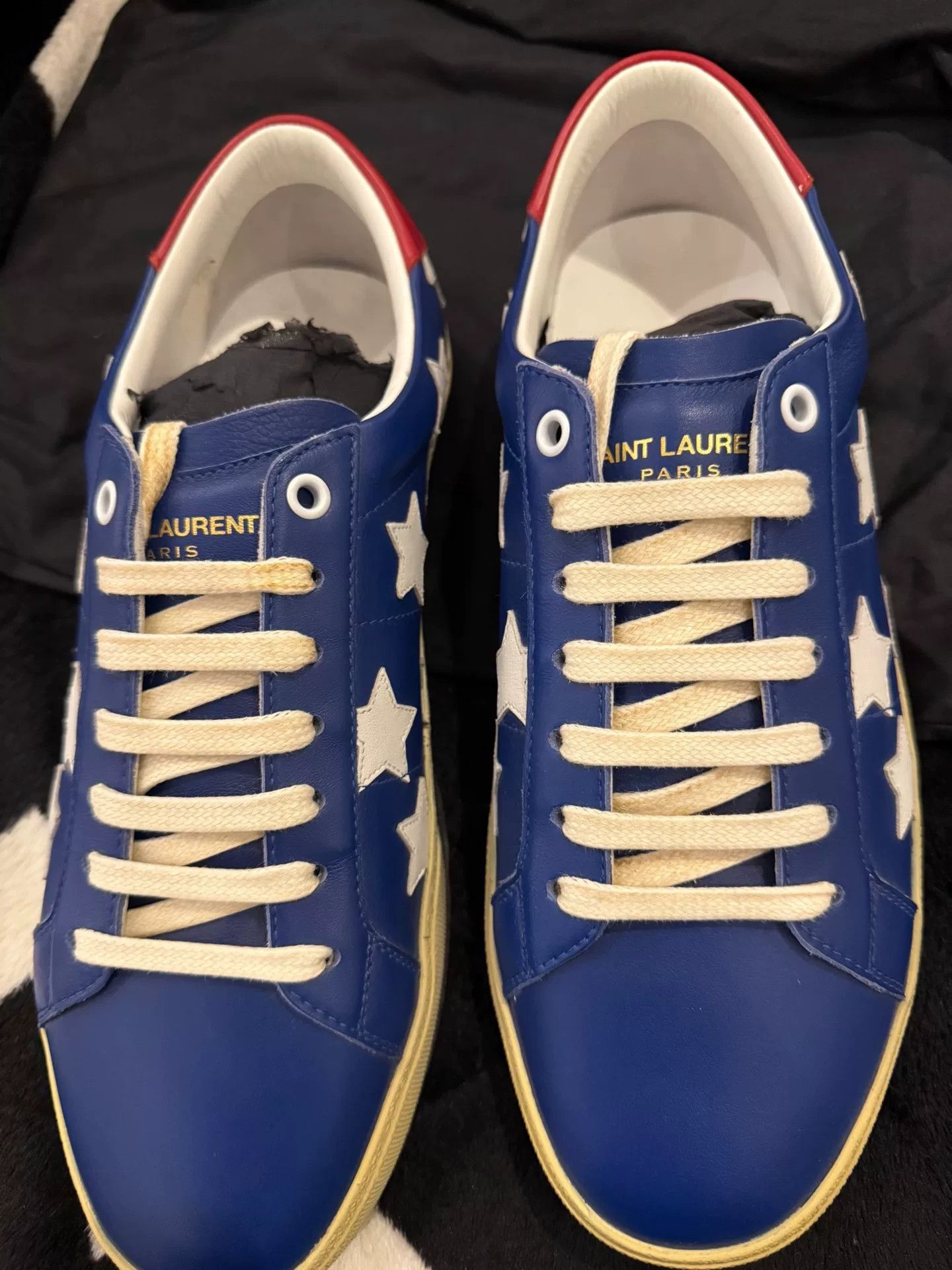 Yves Saint Laurent Blue Saint Laurent Star Sneakers Size US 8 / EU 41 - 6 Thumbnail