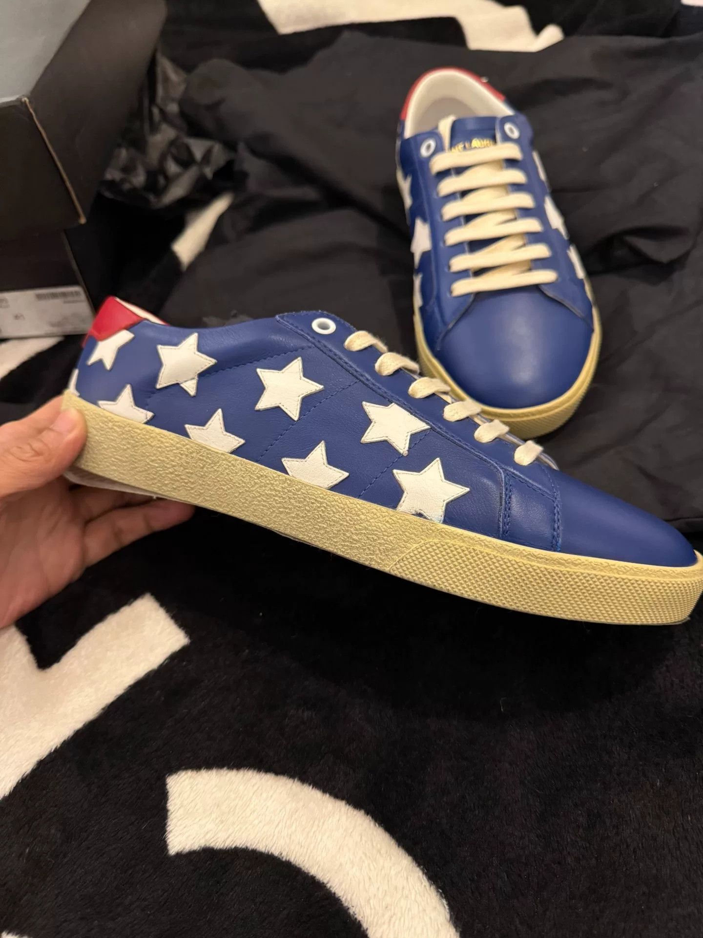 Yves Saint Laurent Blue Saint Laurent Star Sneakers Size US 8 / EU 41 - 4 Thumbnail