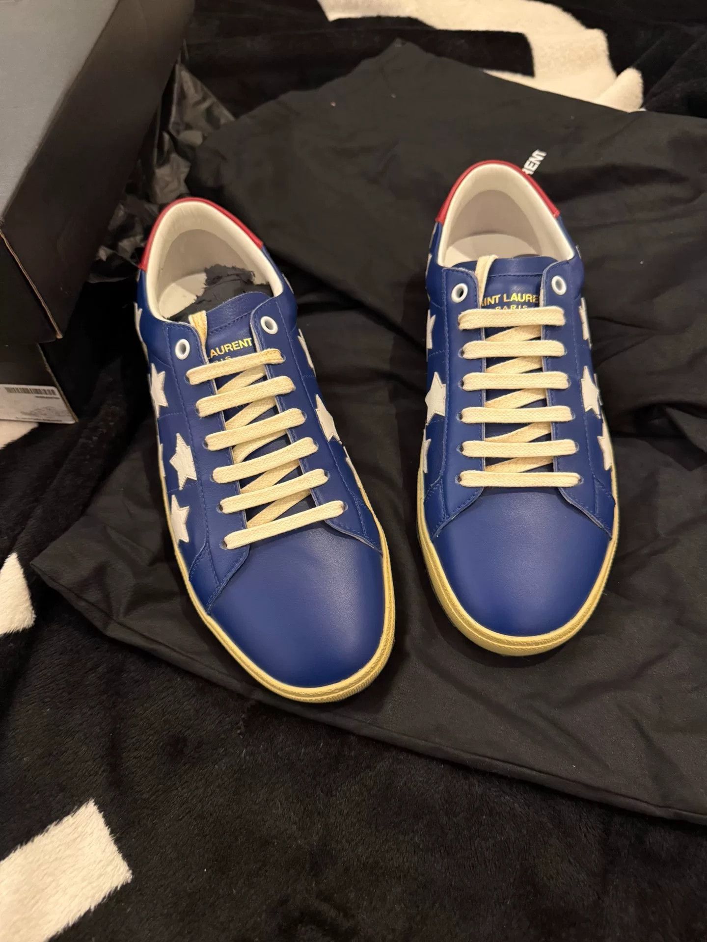Yves Saint Laurent Blue Saint Laurent Star Sneakers Size US 8 / EU 41 - 5 Thumbnail