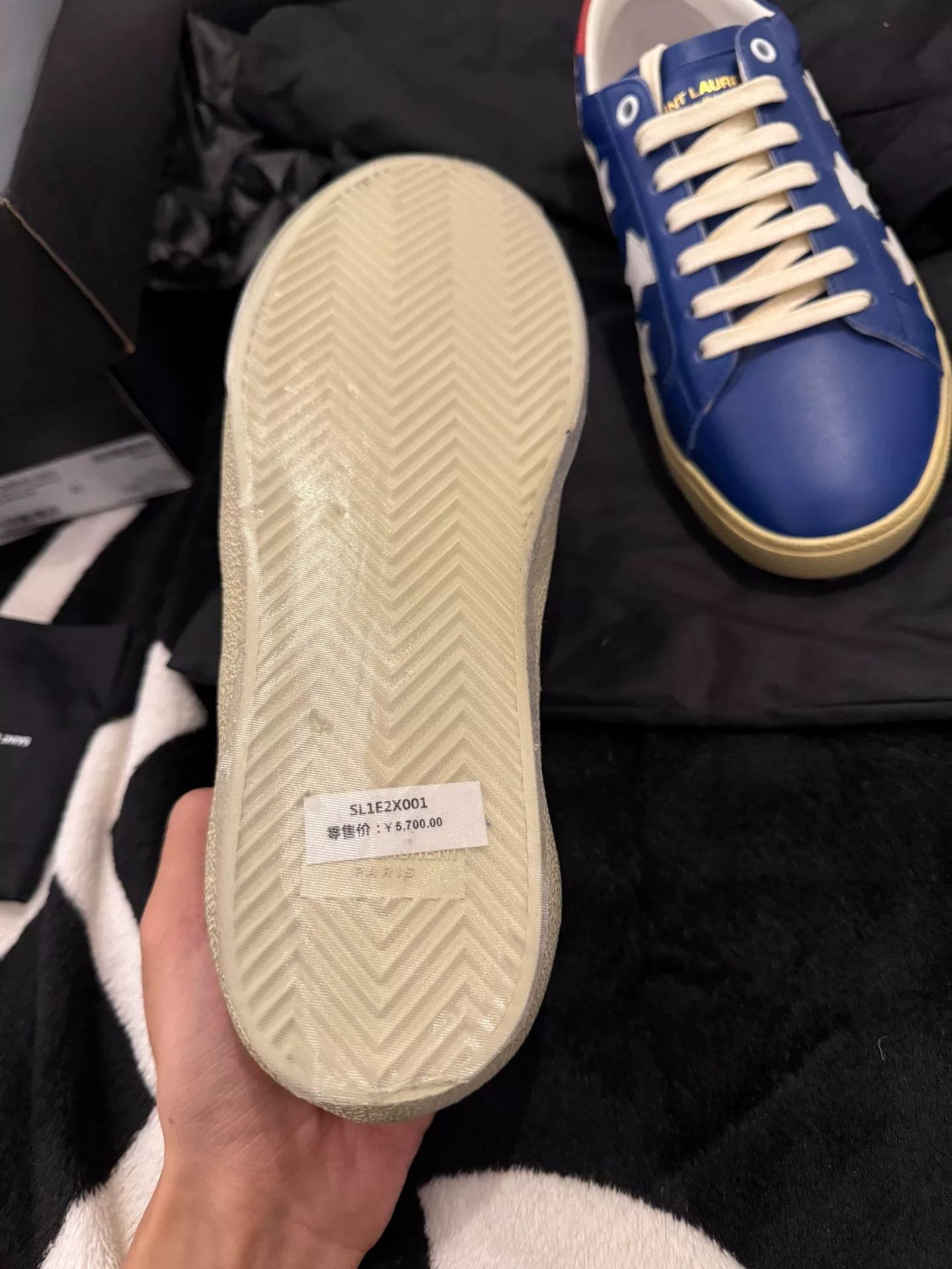 Yves Saint Laurent Blue Saint Laurent Star Sneakers Size US 8 / EU 41 - 9 Thumbnail