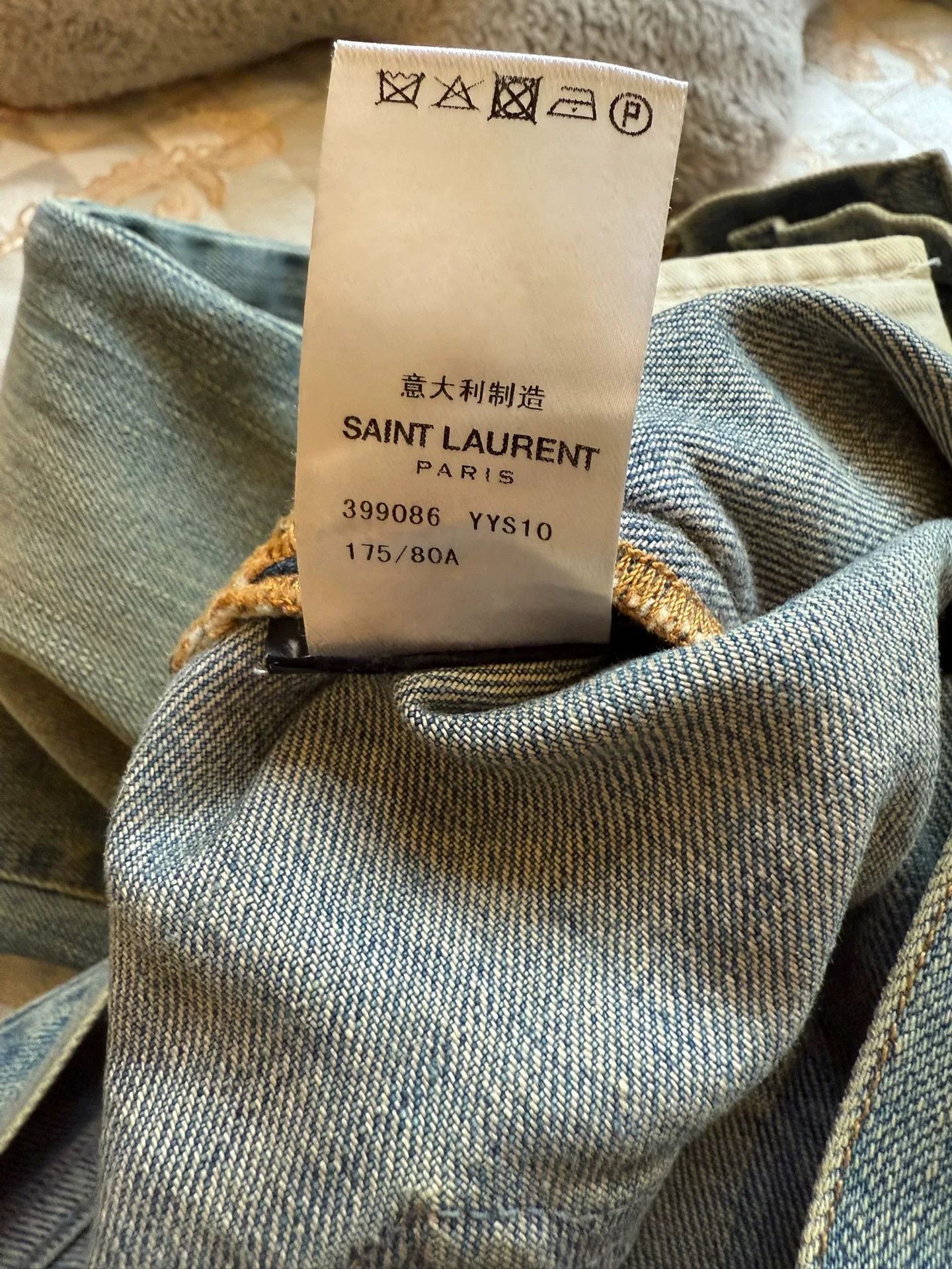 Hedi Slimane Saint Laurent Blue Denim D02 Jeans Size US 30 / EU 46 - 6 Thumbnail