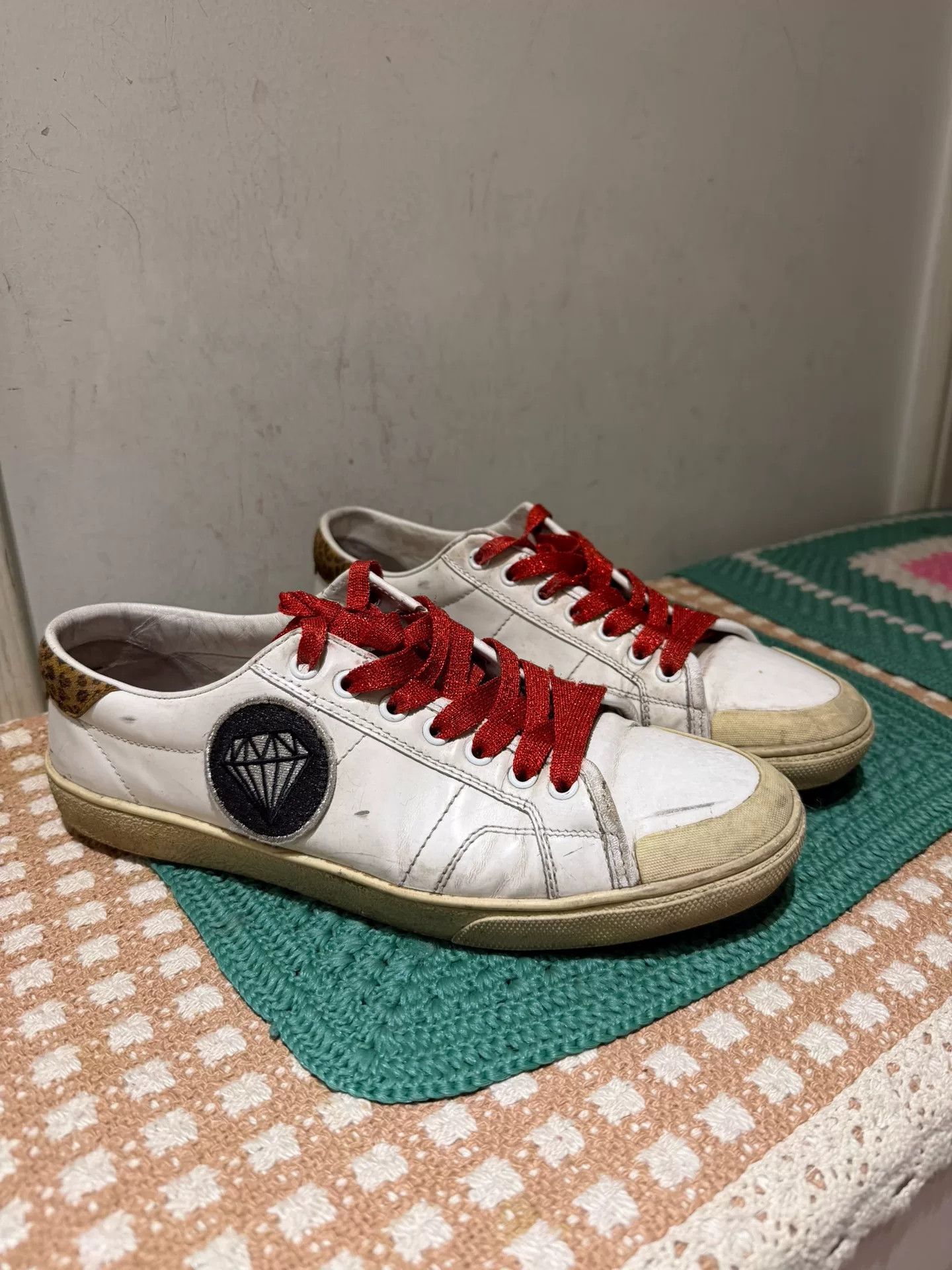 Saint Laurent Paris SLP Saint Laurent Red Lace Sneakers Size US 7.5 / EU 40-41 - 3 Thumbnail