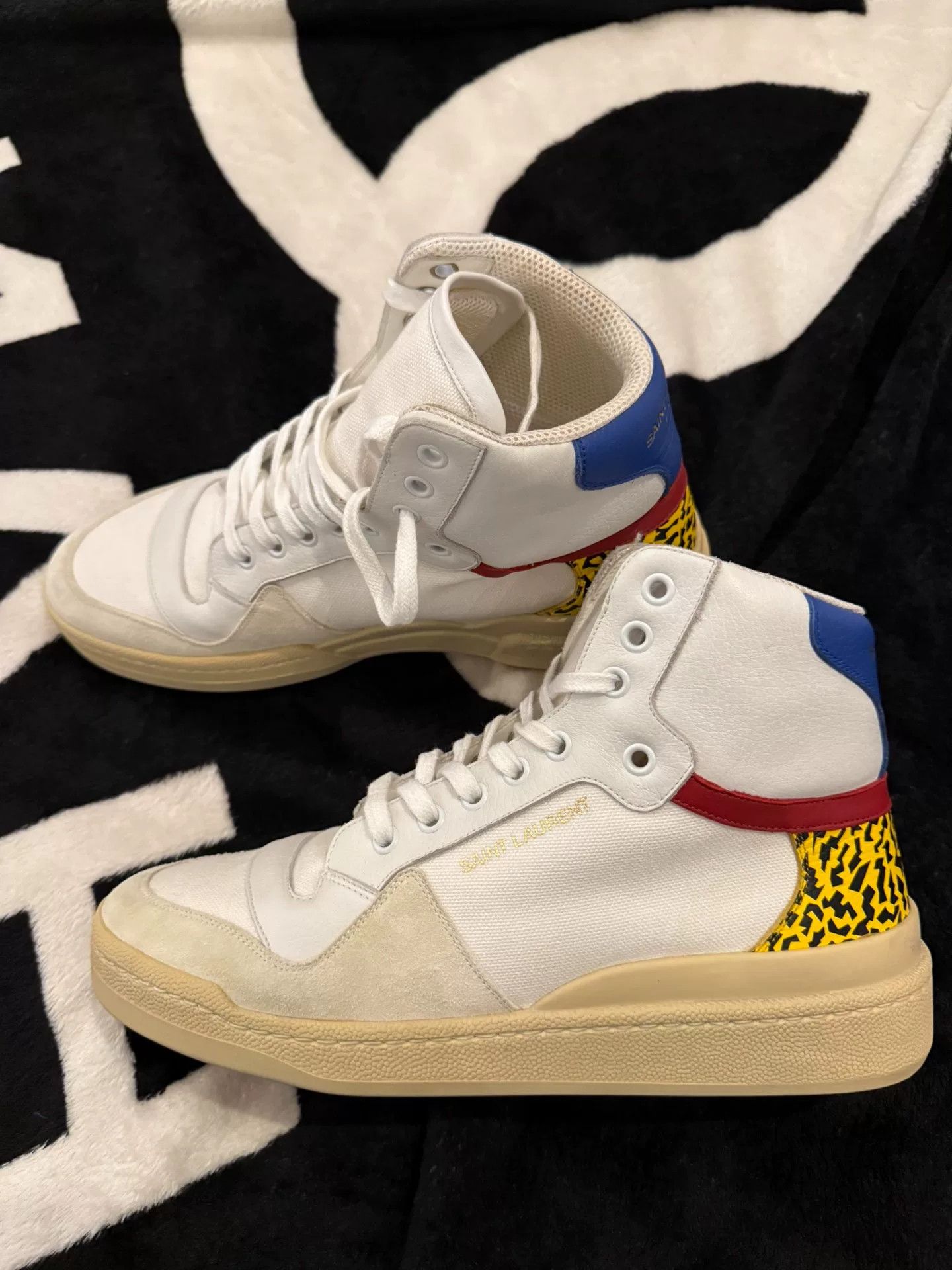 Saint Laurent Paris Saint Laurent High-Top Sneakers with Print Size US 8 / EU 41 - 2 Thumbnail