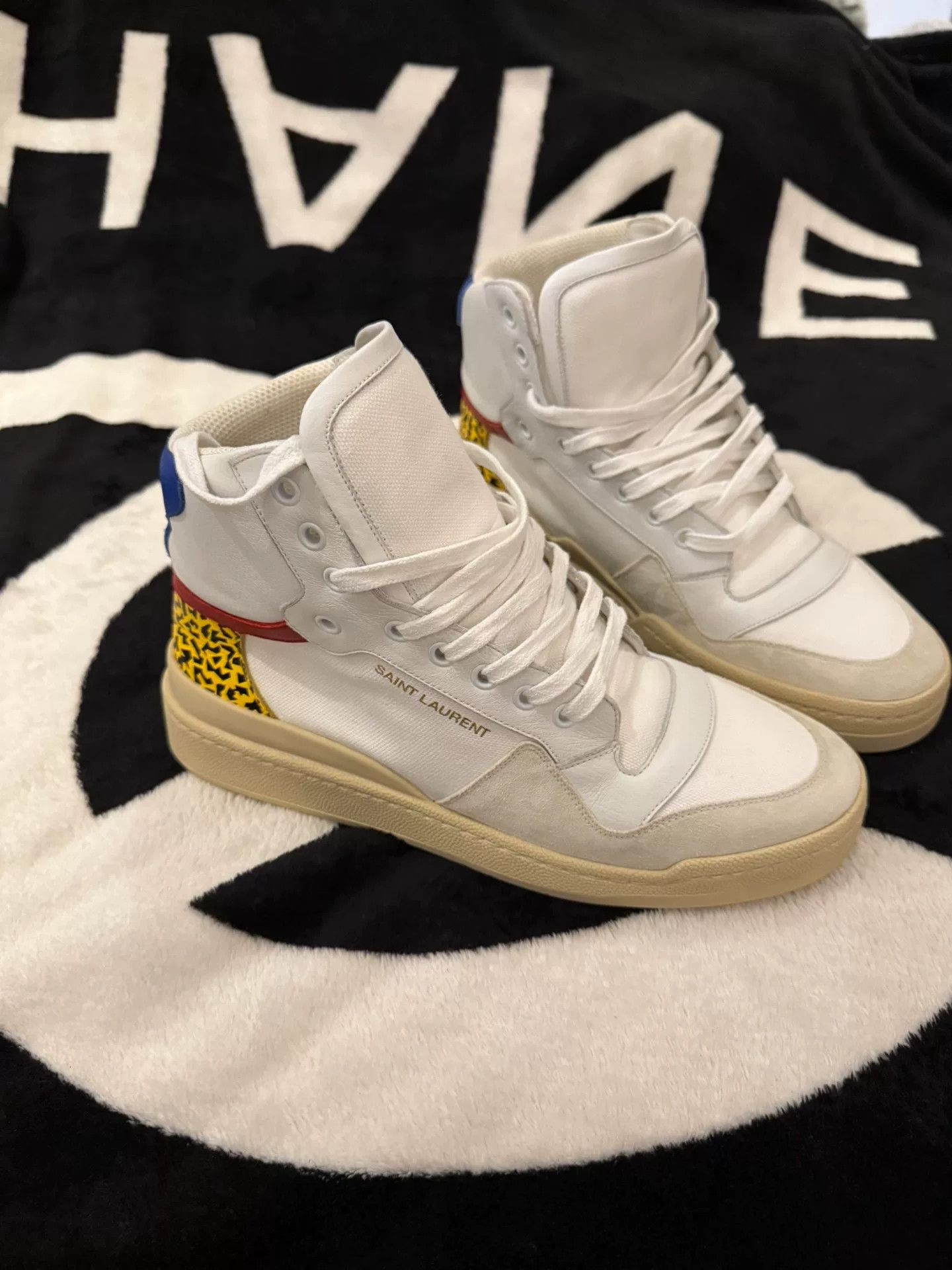 Saint Laurent Paris Saint Laurent High-Top Sneakers with Print Size US 8 / EU 41 - 3 Thumbnail