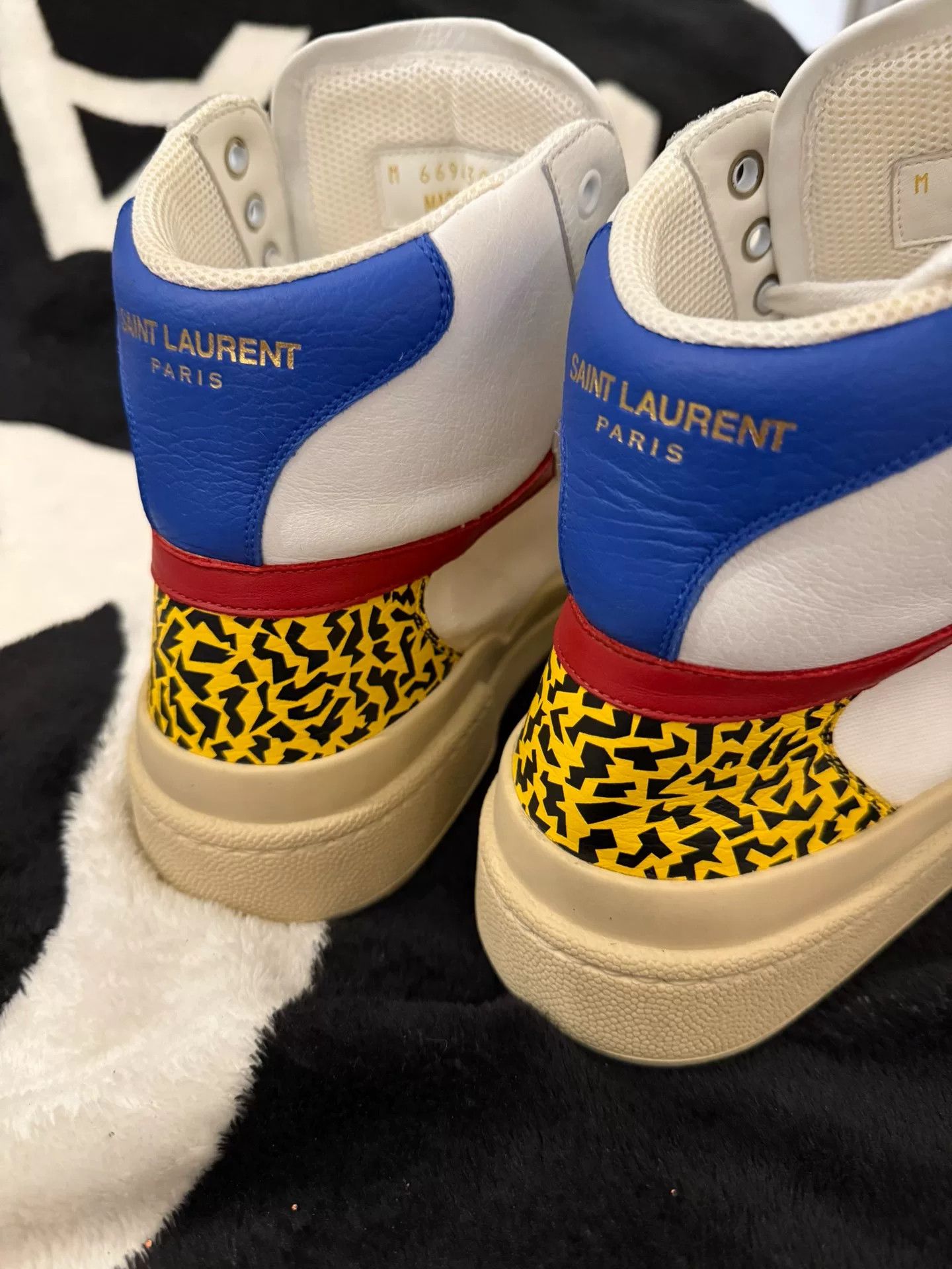 Saint Laurent Paris Saint Laurent High-Top Sneakers with Print Size US 8 / EU 41 - 6 Thumbnail