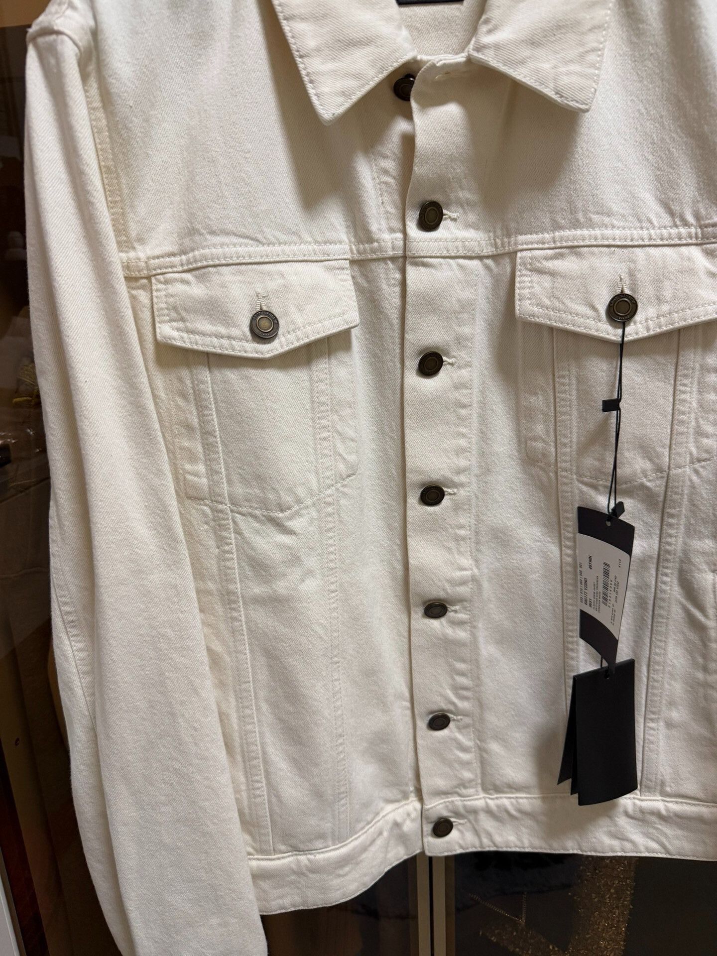 Saint Laurent Paris Saint Laurent Denim Jacket in White Size US M / EU 48-50 / 2 - 3 Thumbnail