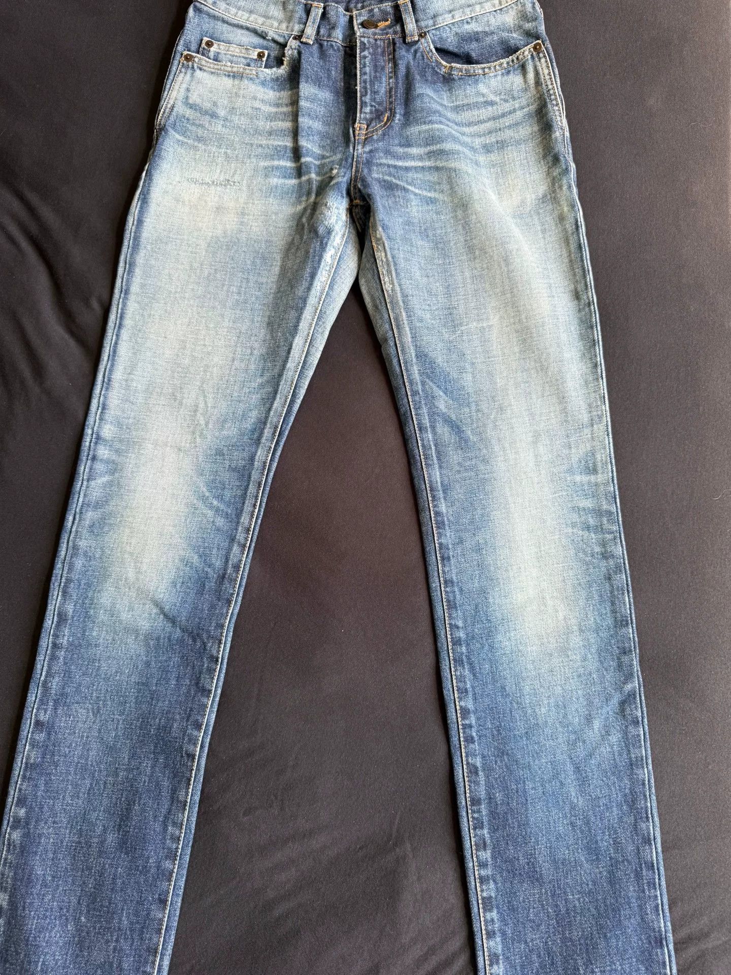Saint Laurent Paris Saint Laurent Blue Frayed Denim Jeans Size US 29 - 3 Thumbnail