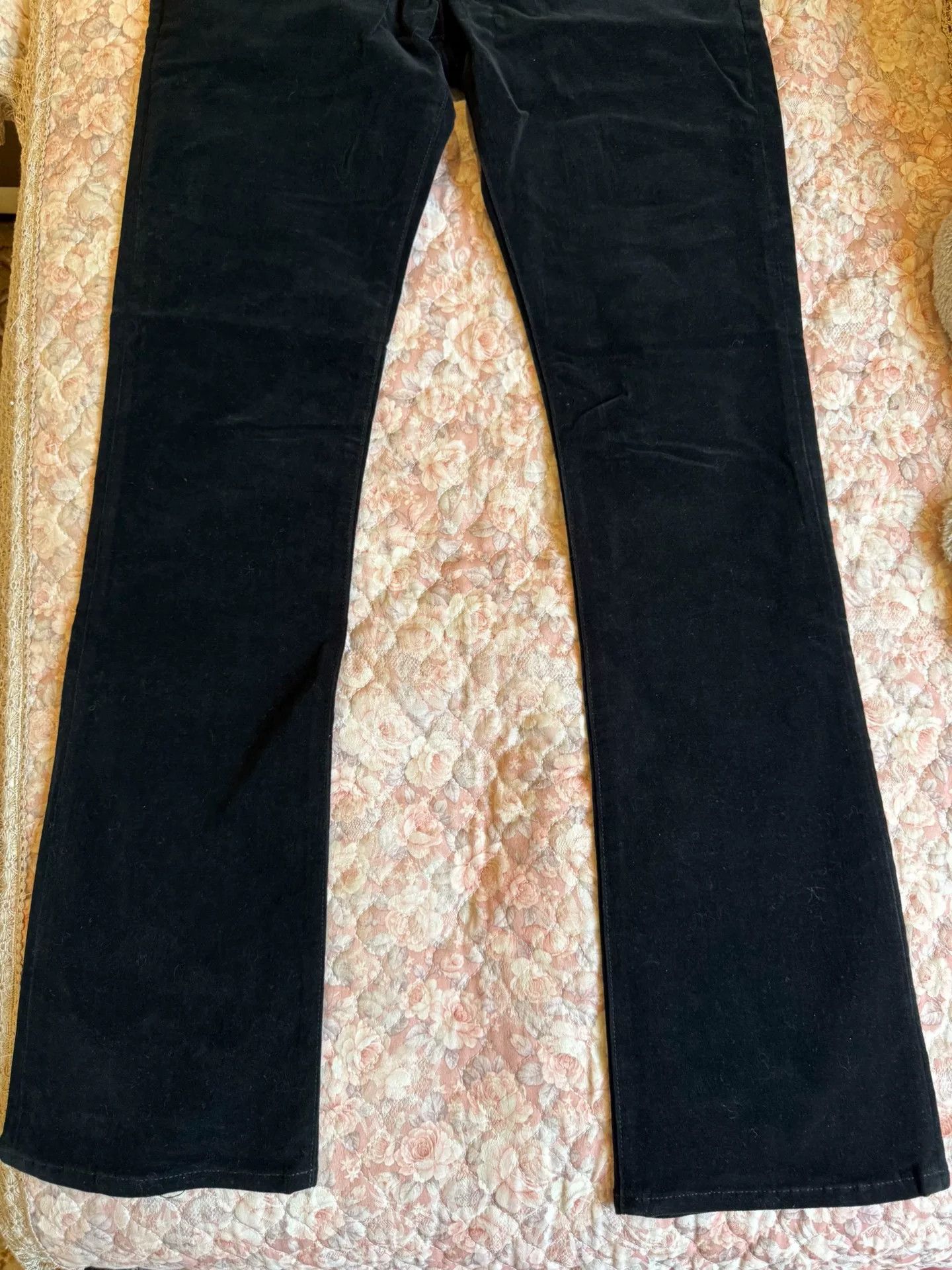 BEAUTY&YOUTH Black High-Stretch Velvet Casual Pants Size 29" - 4 Thumbnail
