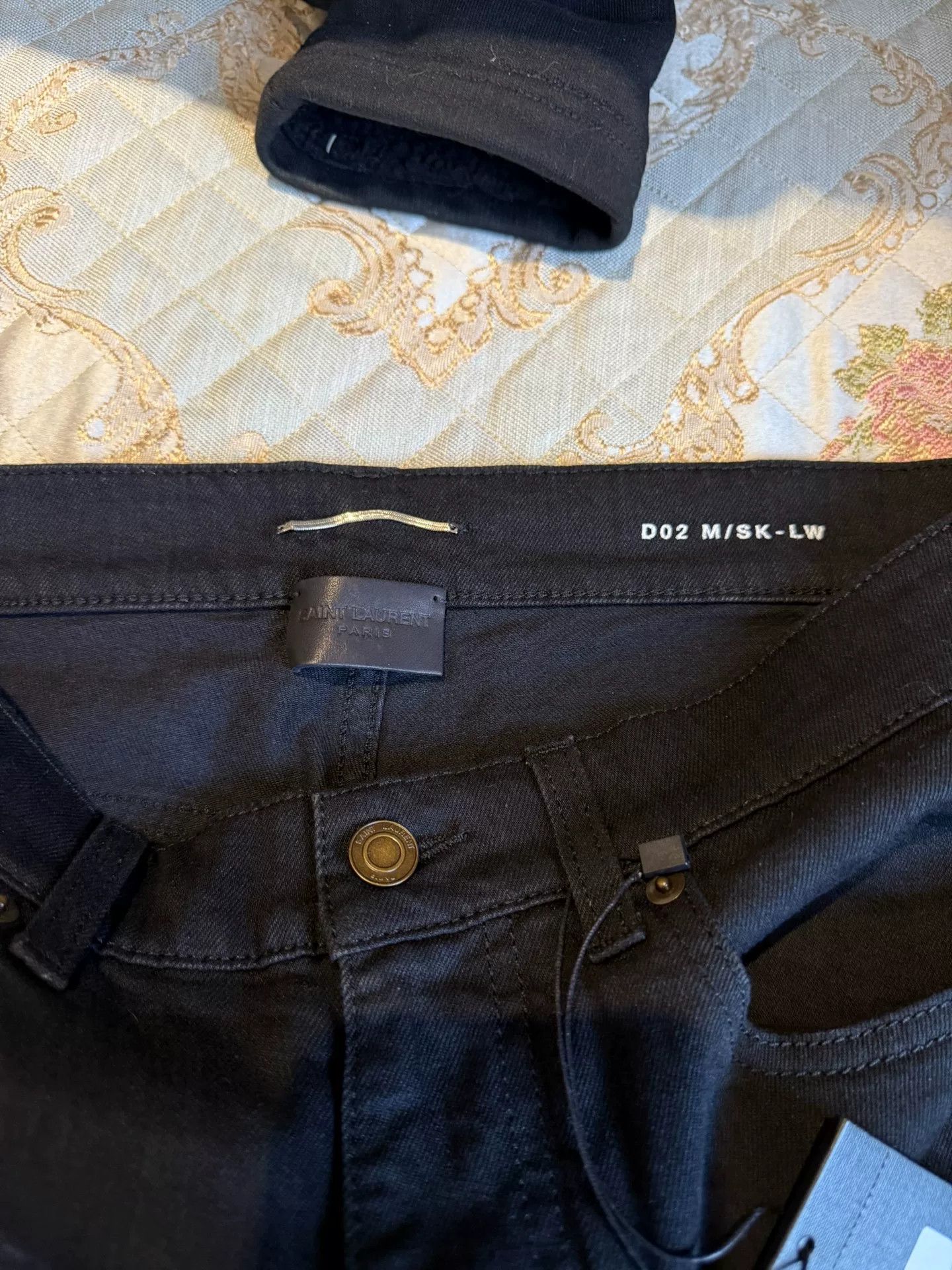Saint Laurent Paris Saint Laurent Black Denim Jeans Size 31 Size US 31 - 3 Thumbnail
