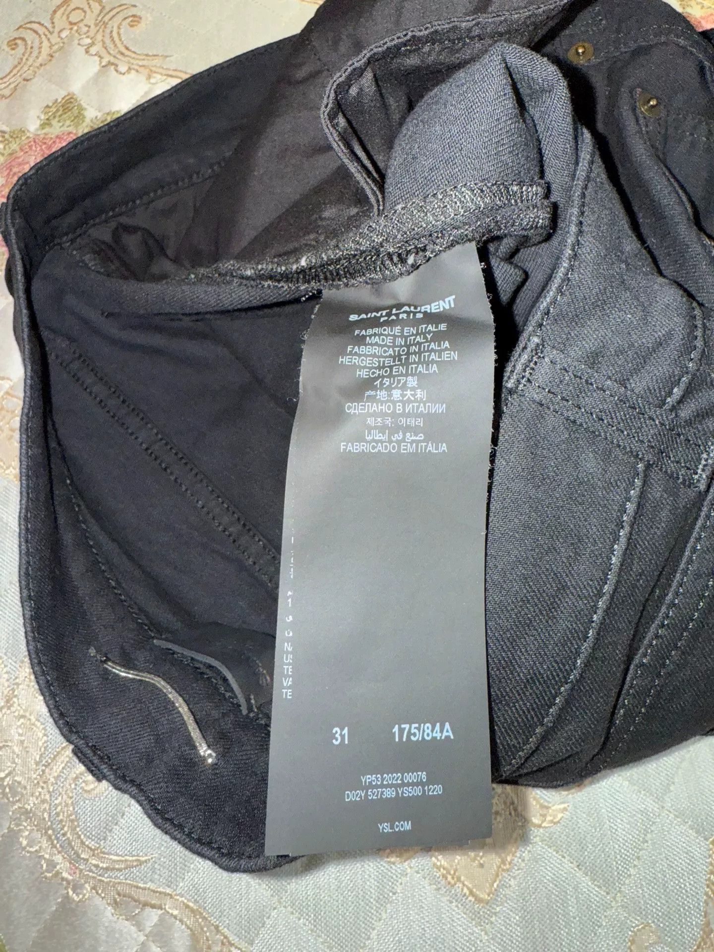 Saint Laurent Paris Saint Laurent Black Denim Jeans Size 31 Size US 31 - 5 Thumbnail