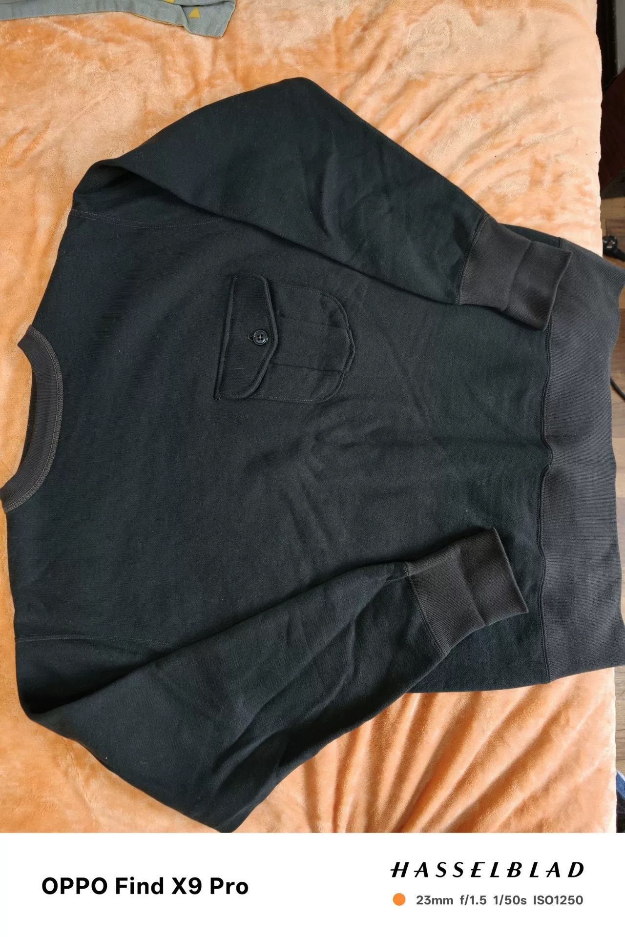 Freewheelers Black Set-In Fleece Pullover Sweatshirt Size US XXS / EU 40 - 2 Thumbnail