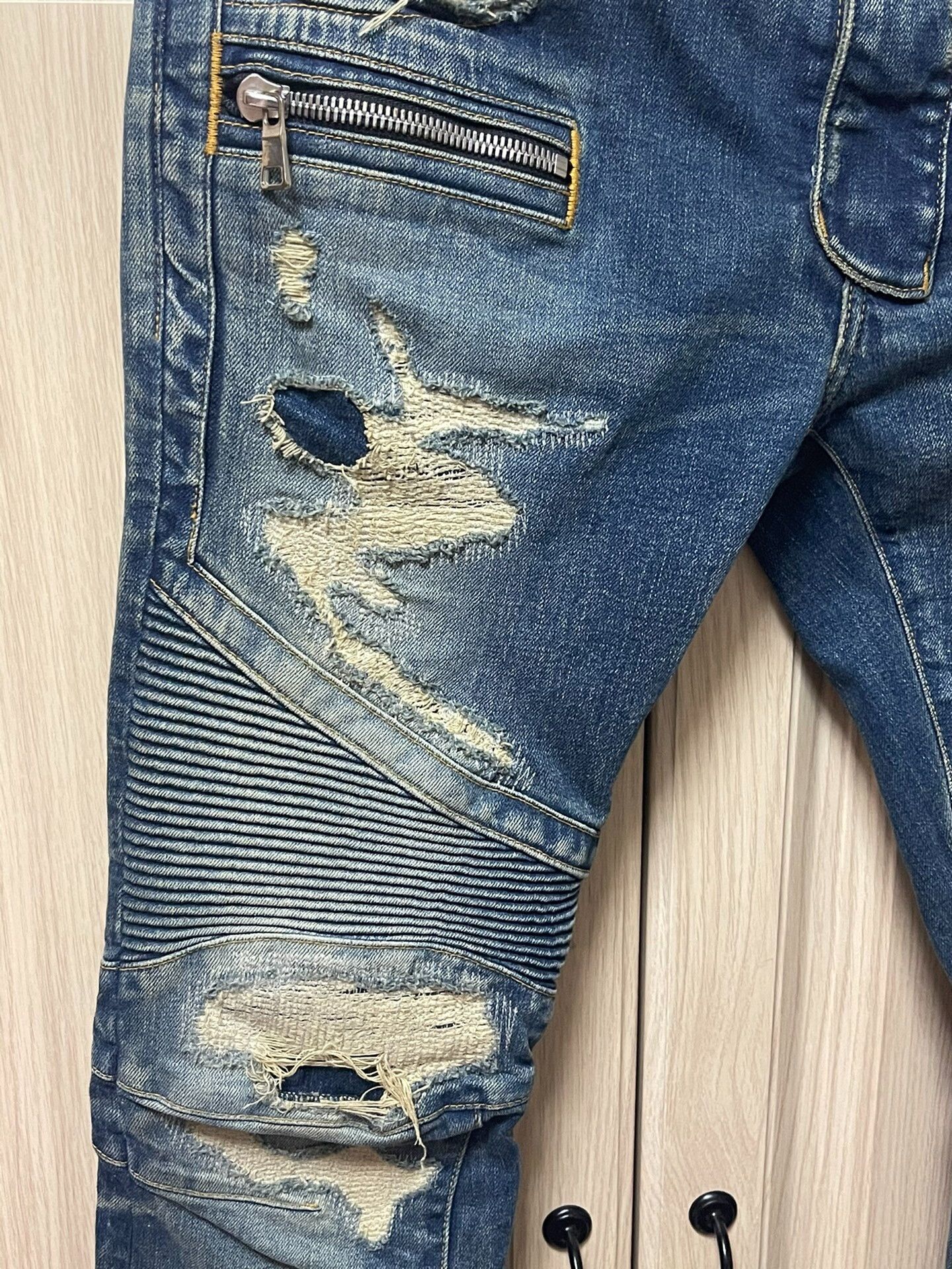 Balmain Balmain Distressed Denim Jeans for Men Size US 29 - 5 Thumbnail