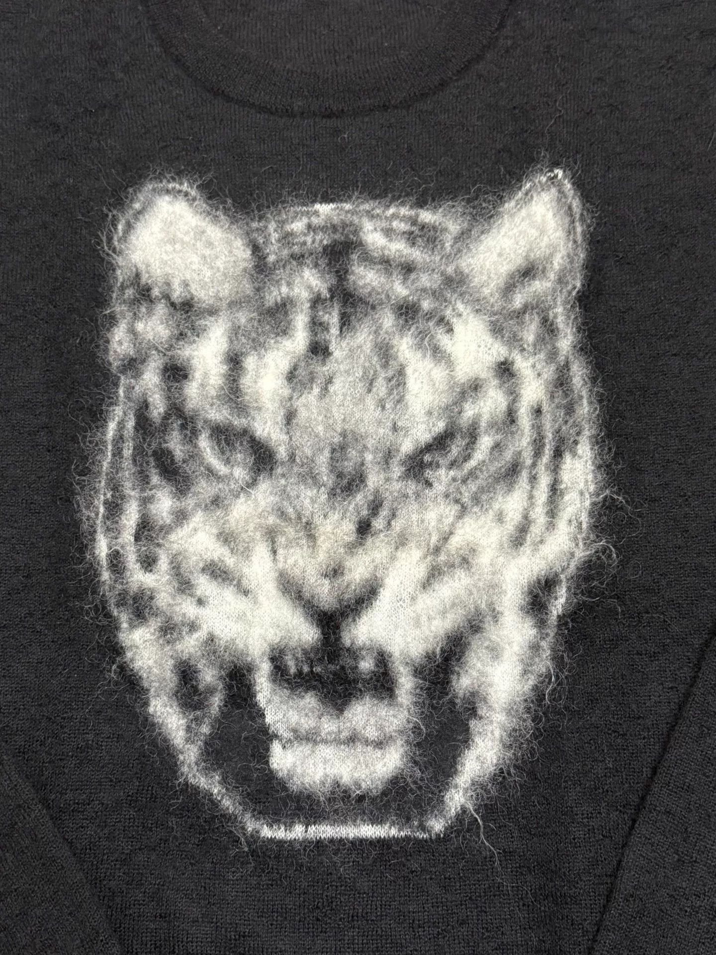 Saint Laurent Paris Saint Laurent Tiger Head Knit Sweater Size S / US 4 / IT 40 - 3 Thumbnail