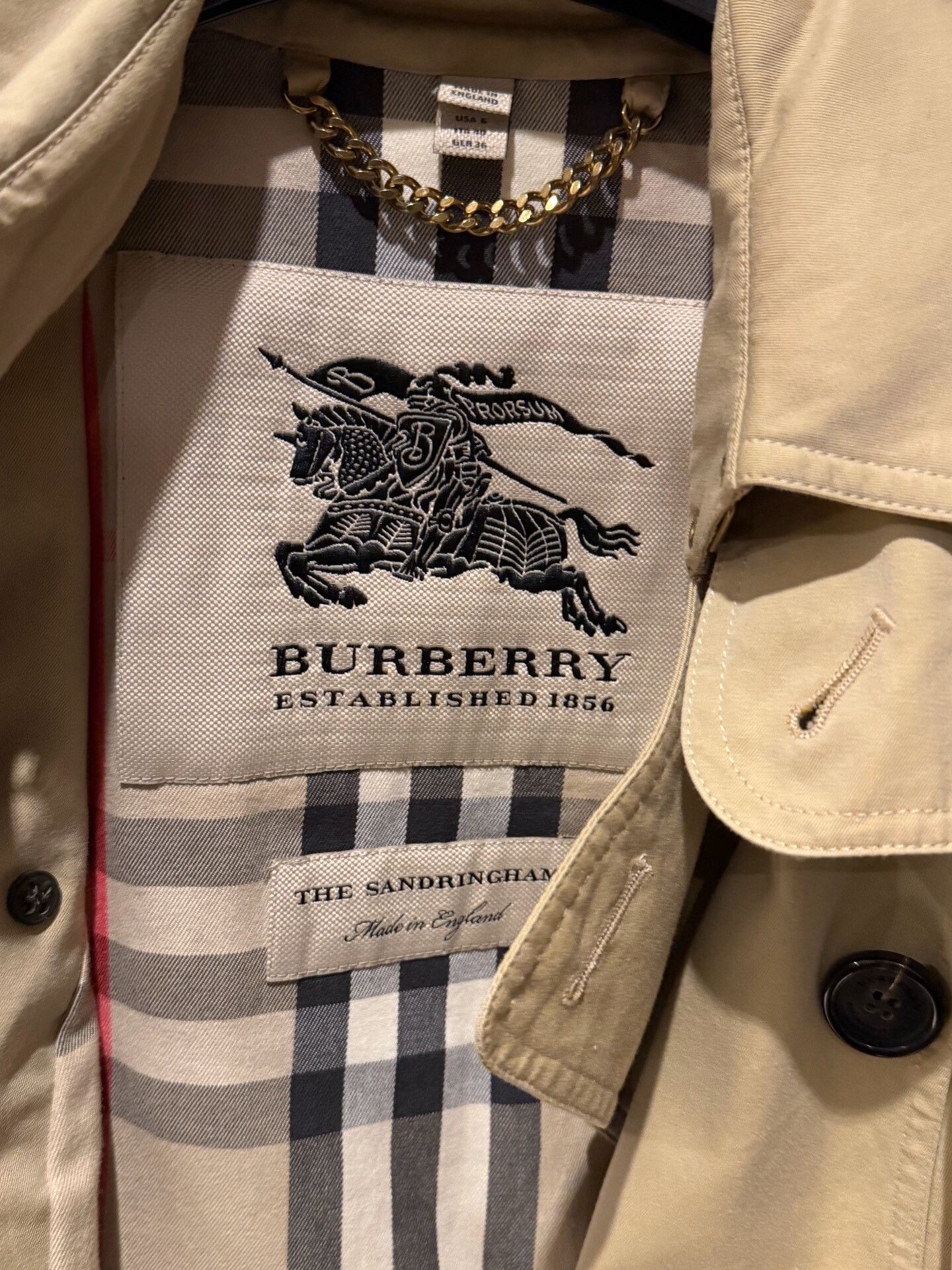 Burberry Burberry Women's Trench Coat Size UK8 Size S / US 4 / IT 40 - 6 Thumbnail