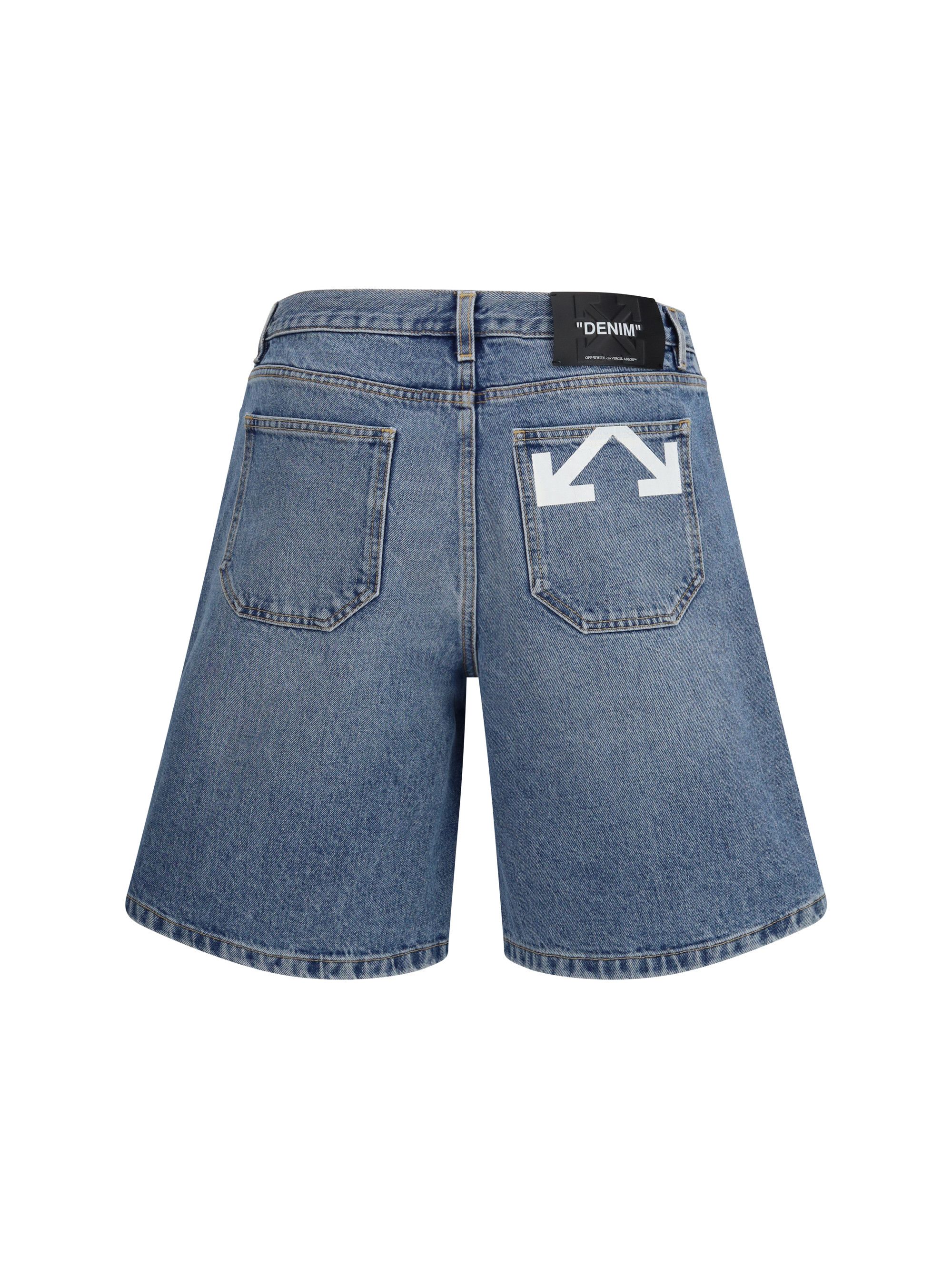Off-White Half Arrow denim Shorts Size US 31 - 2 Thumbnail