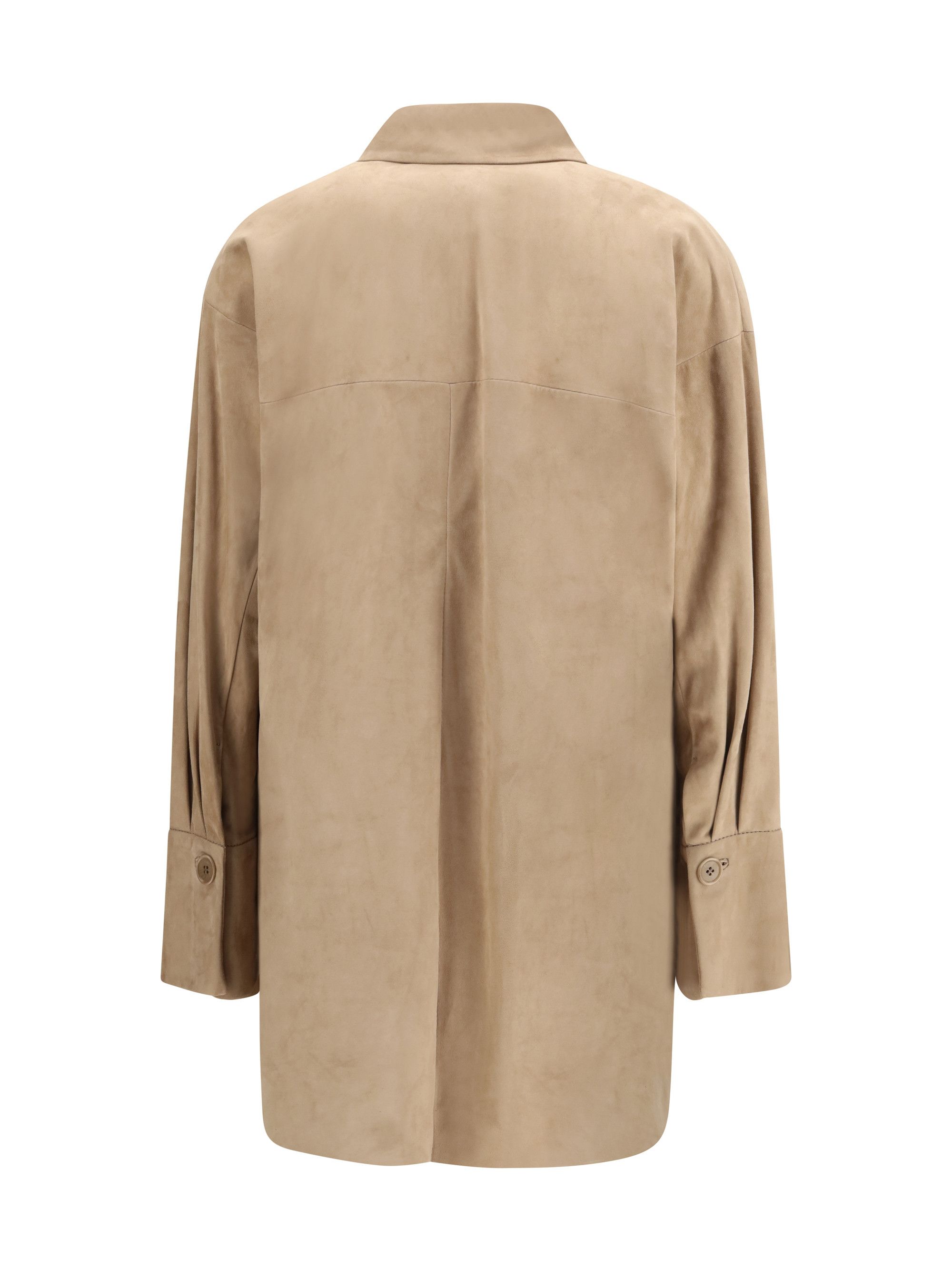 Salvatore Santoro Suede Shirt Size M / US 6-8 / IT 42-44 - 2 Thumbnail