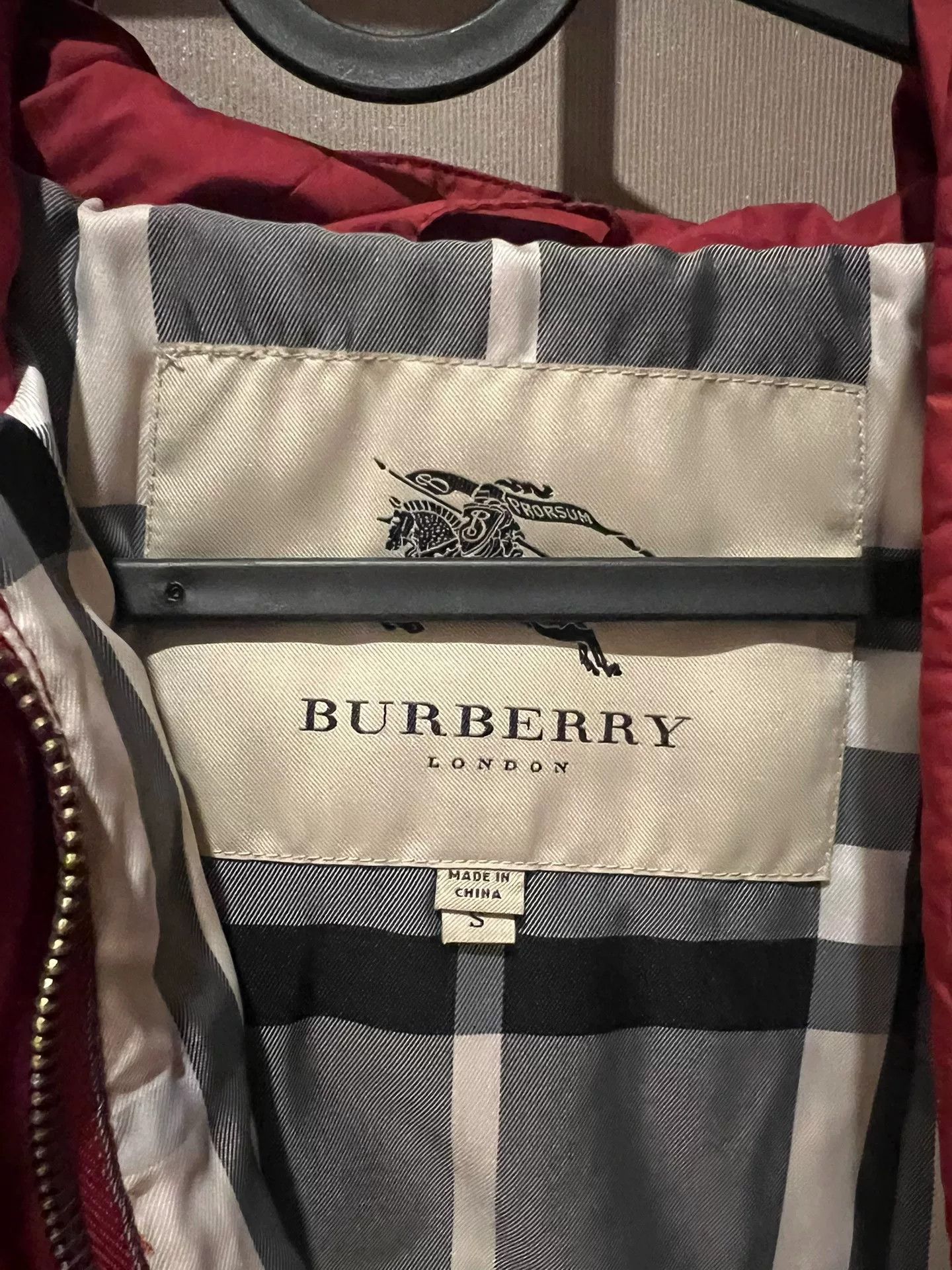 Burberry Burberry Red Cotton Jacket Size S / US 4 / IT 40 - 2 Thumbnail