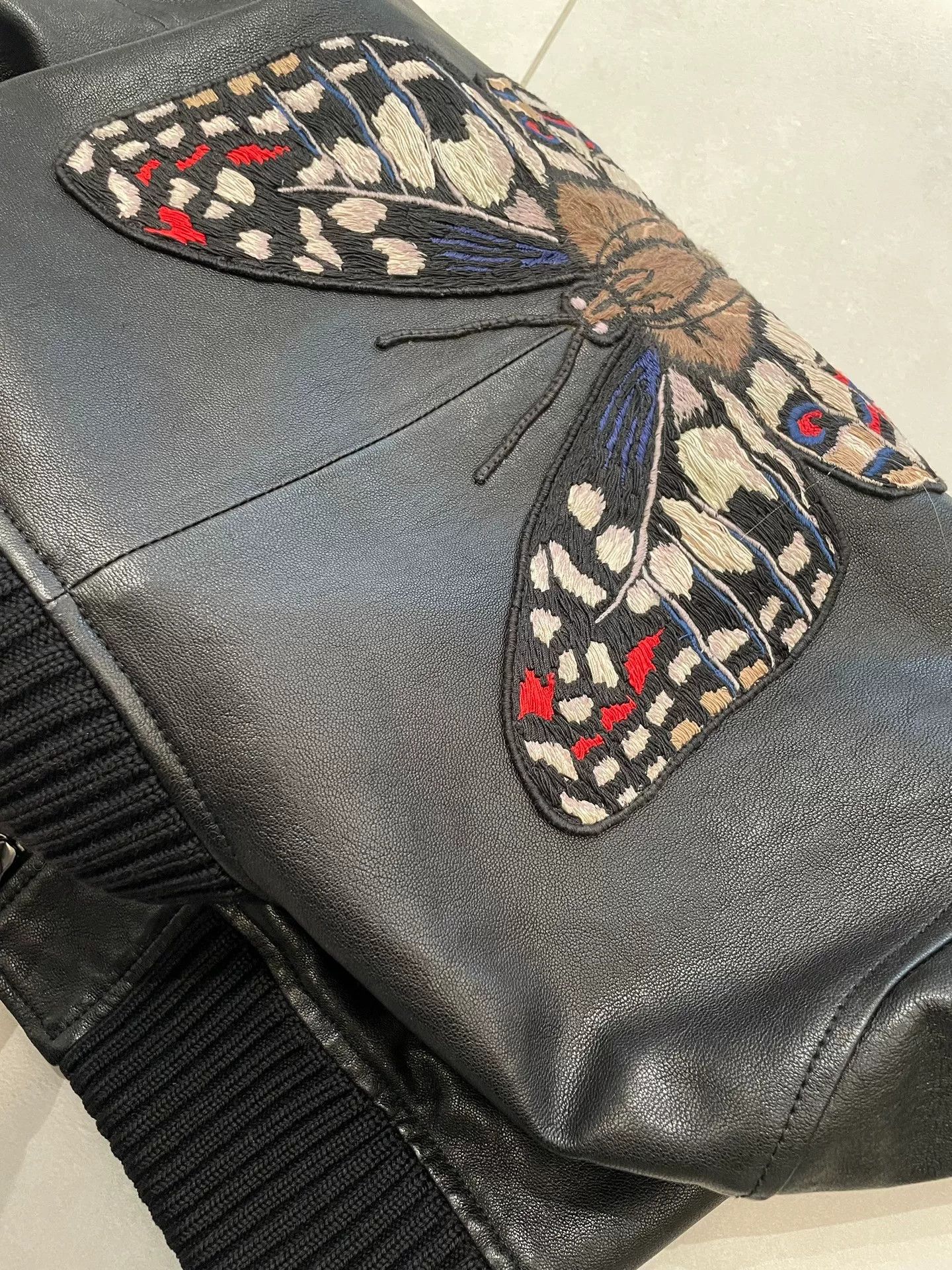 Gucci Gucci Embroidered Leather Jacket Size US S / EU 44-46 / 1 - 9 Thumbnail