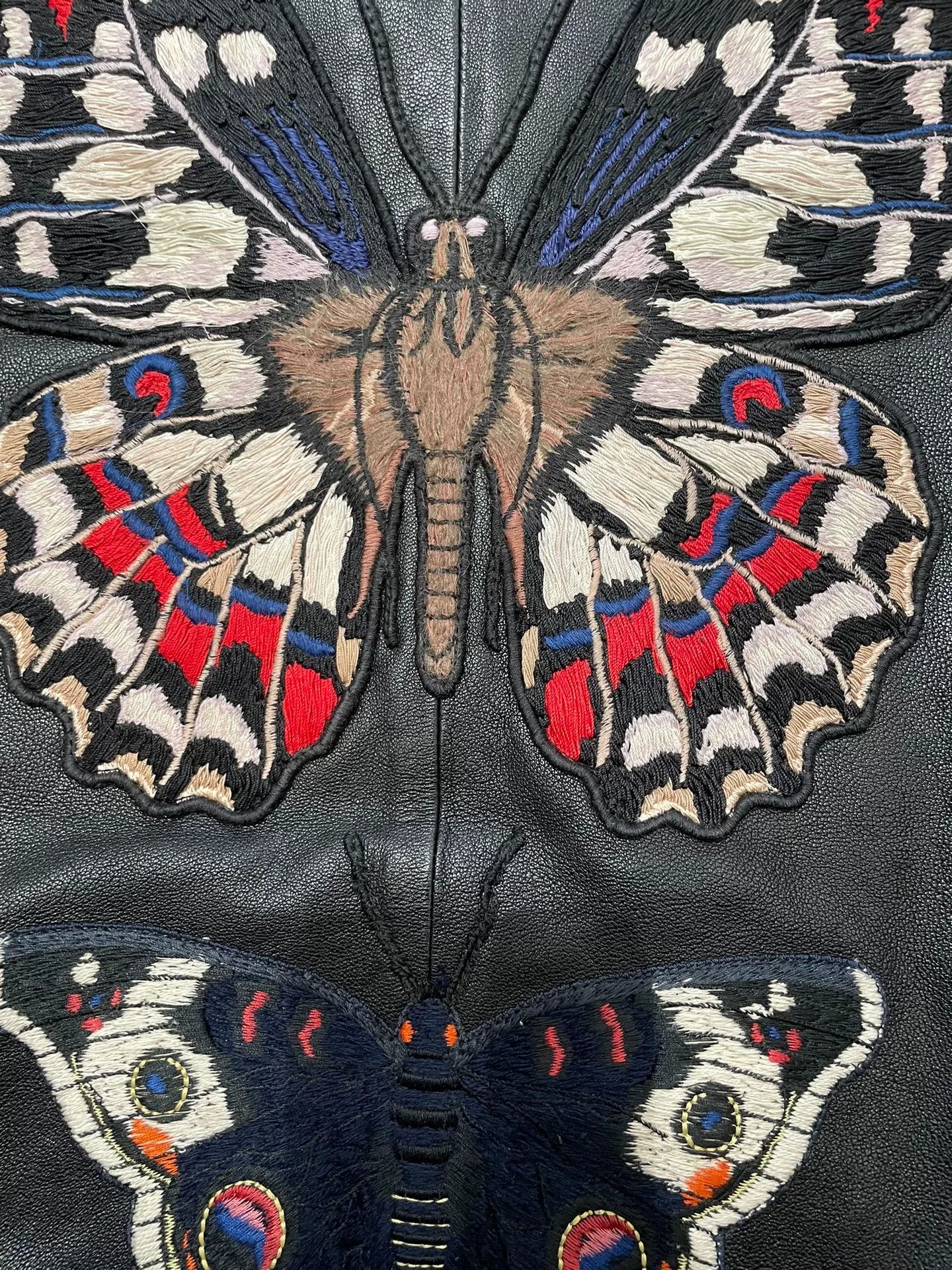 Gucci Gucci Embroidered Leather Jacket Size US S / EU 44-46 / 1 - 7 Thumbnail