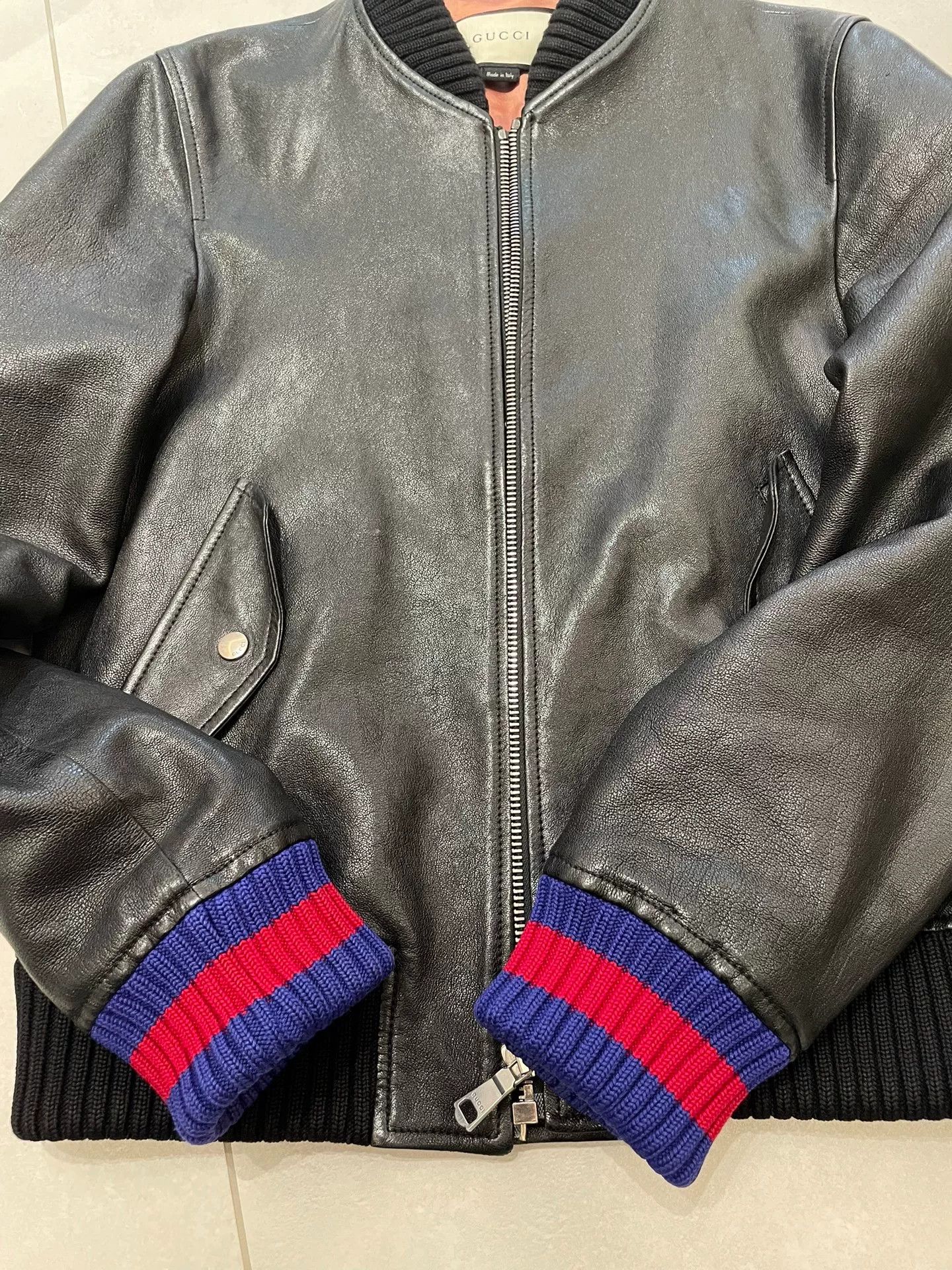 Gucci Gucci Embroidered Leather Jacket Size US S / EU 44-46 / 1 - 3 Thumbnail