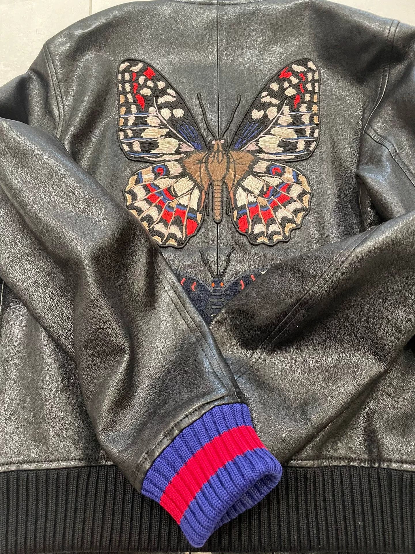 Gucci Gucci Embroidered Leather Jacket Size US S / EU 44-46 / 1 - 6 Thumbnail