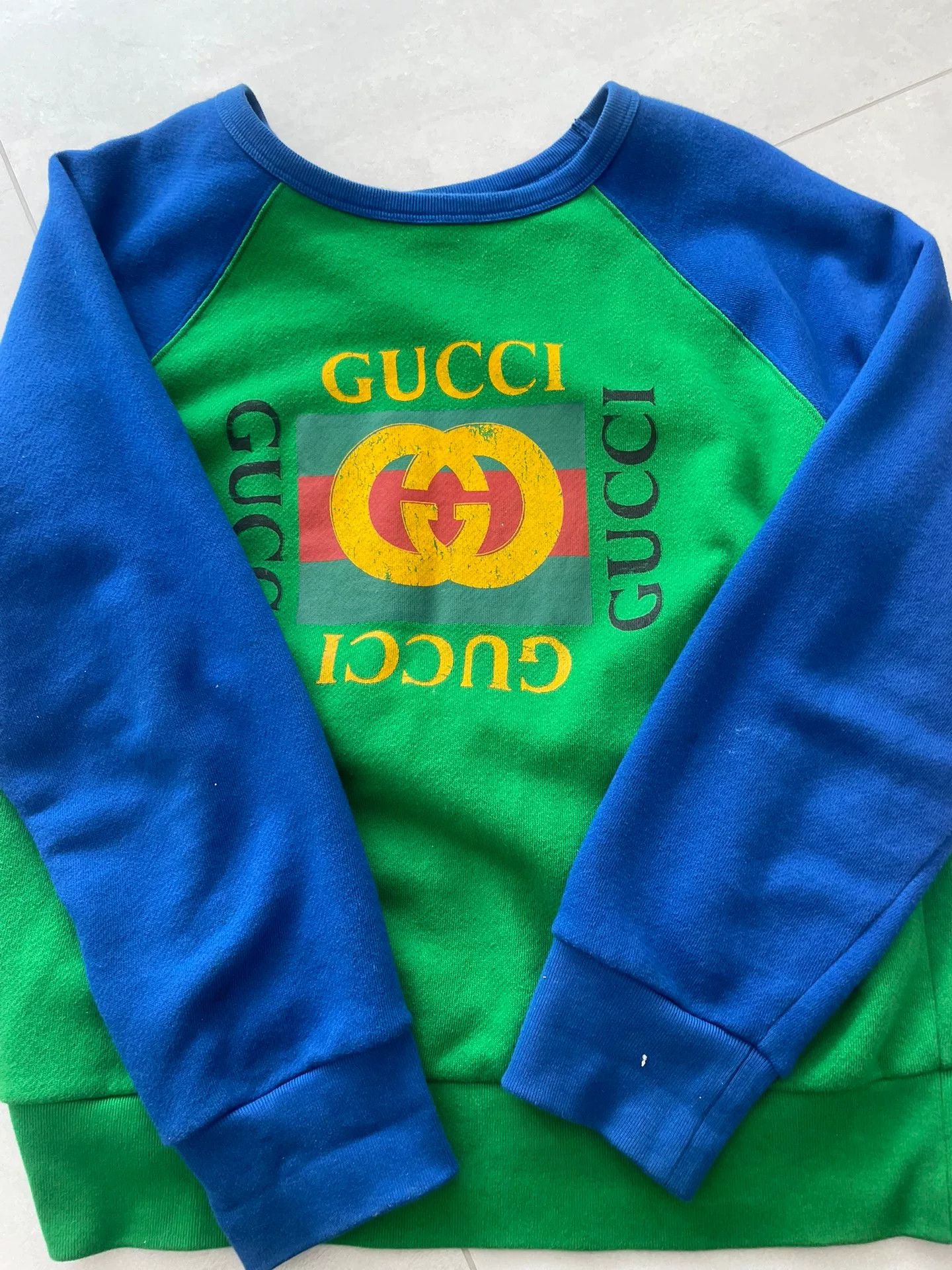 Gucci Gucci Green and Blue Knitted Sweatshirt Size US M / EU 48-50 / 2 - 2 Thumbnail