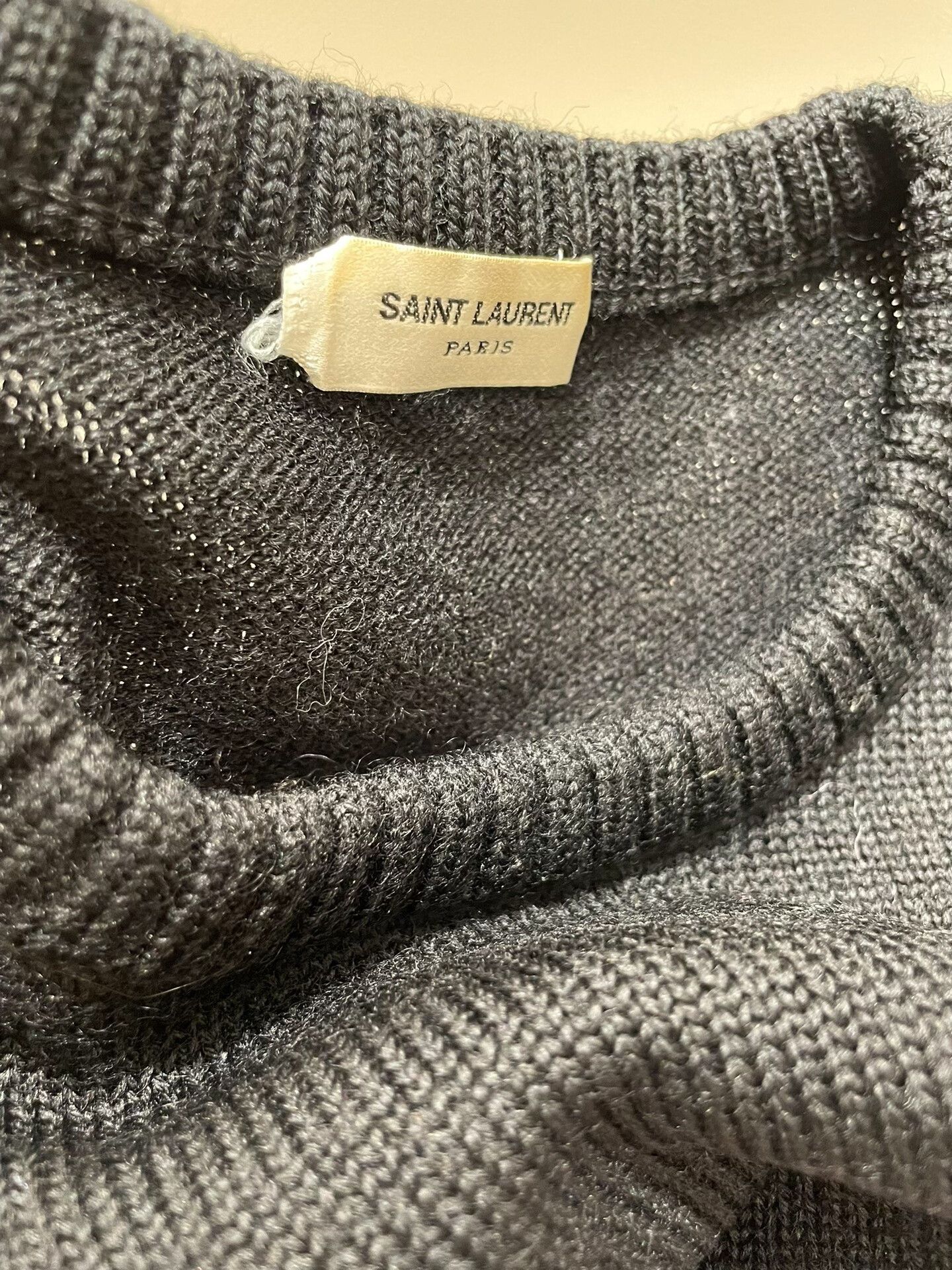 Yves Saint Laurent YSL Men's Wool Sweater in Gray Size US S / EU 44-46 / 1 - 6 Thumbnail