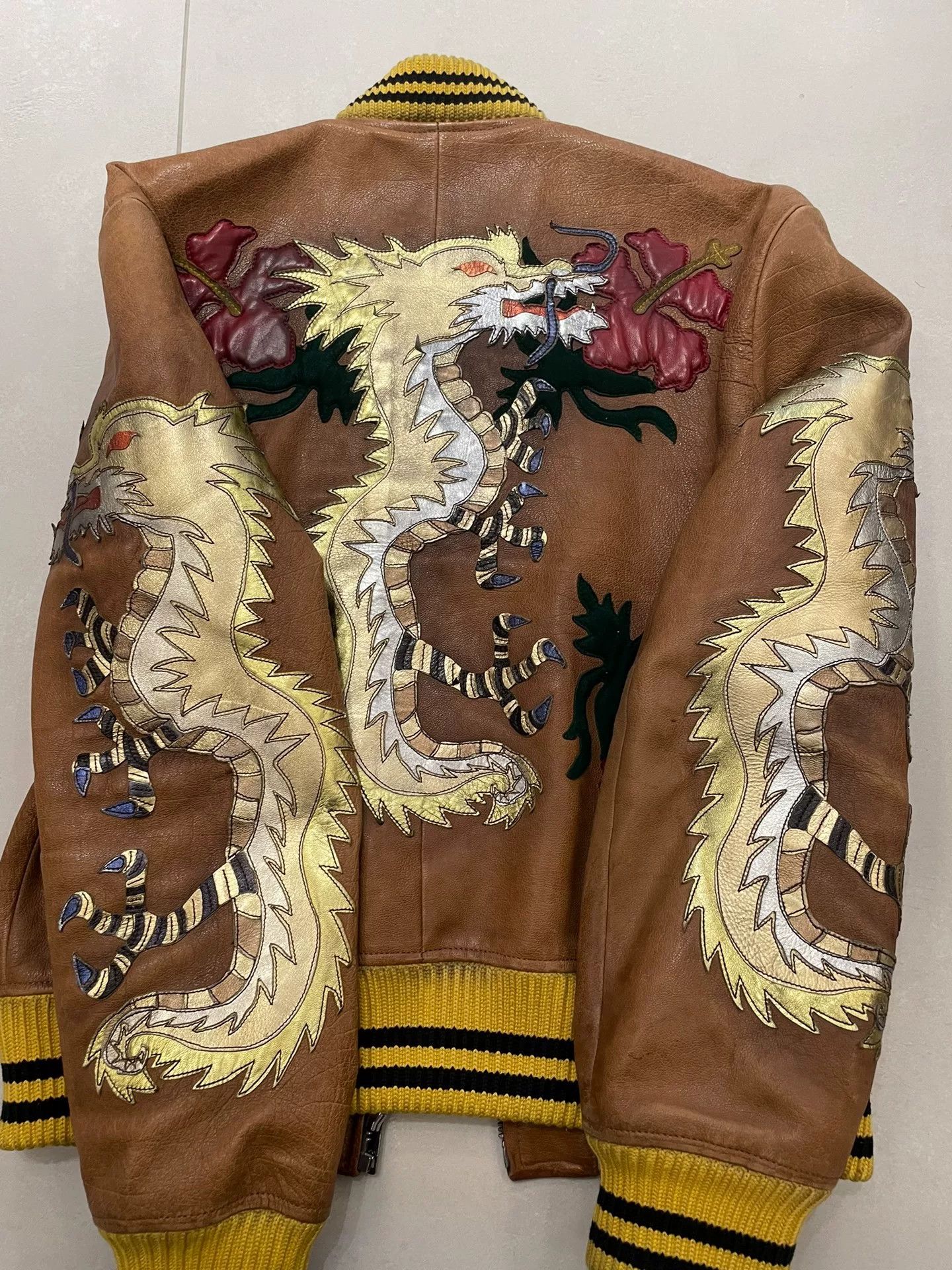 Gucci Gucci Embroidered Leather Jacket for Men Size US S / EU 44-46 / 1 - 7 Thumbnail