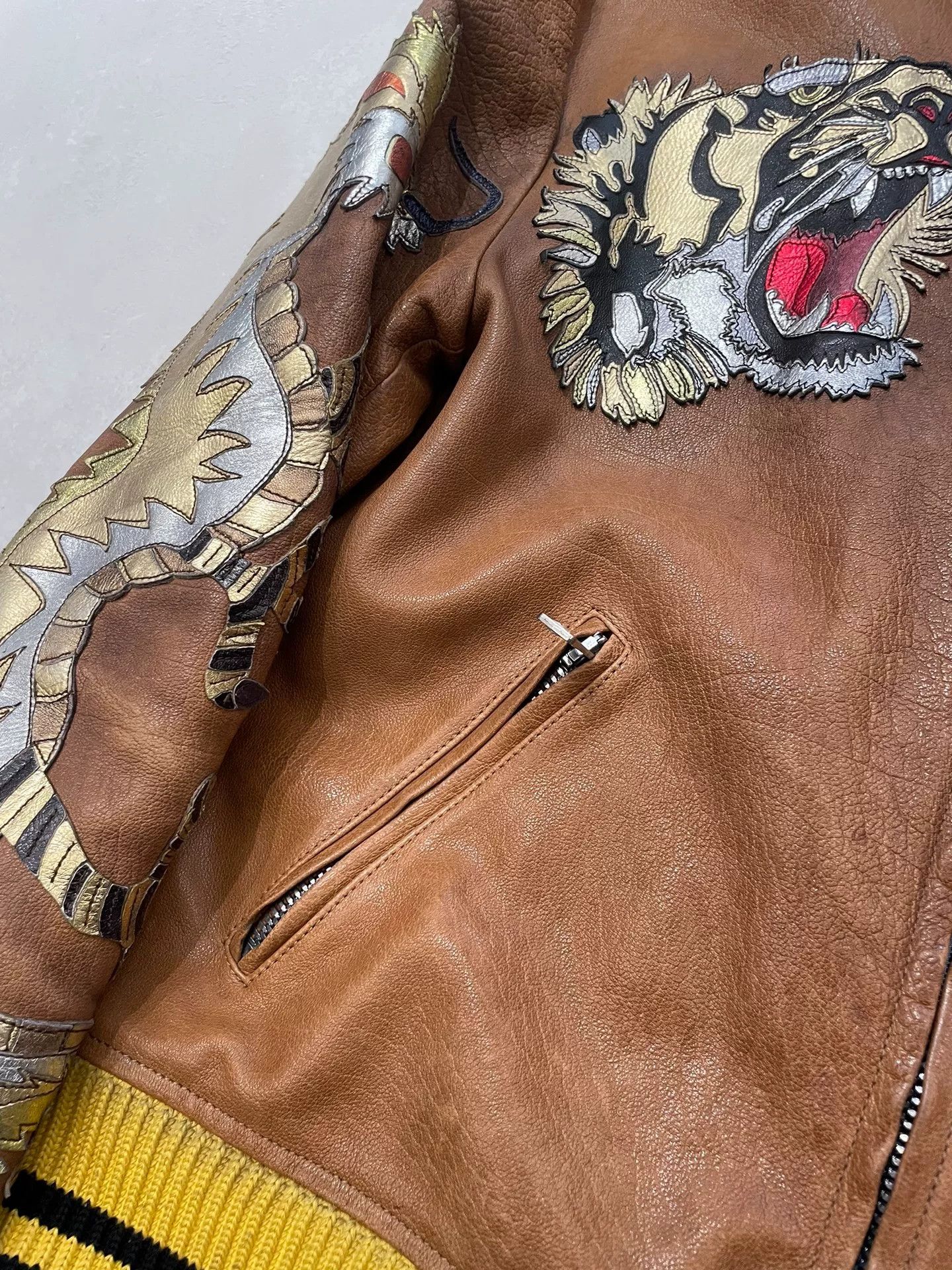 Gucci Gucci Embroidered Leather Jacket for Men Size US S / EU 44-46 / 1 - 8 Thumbnail