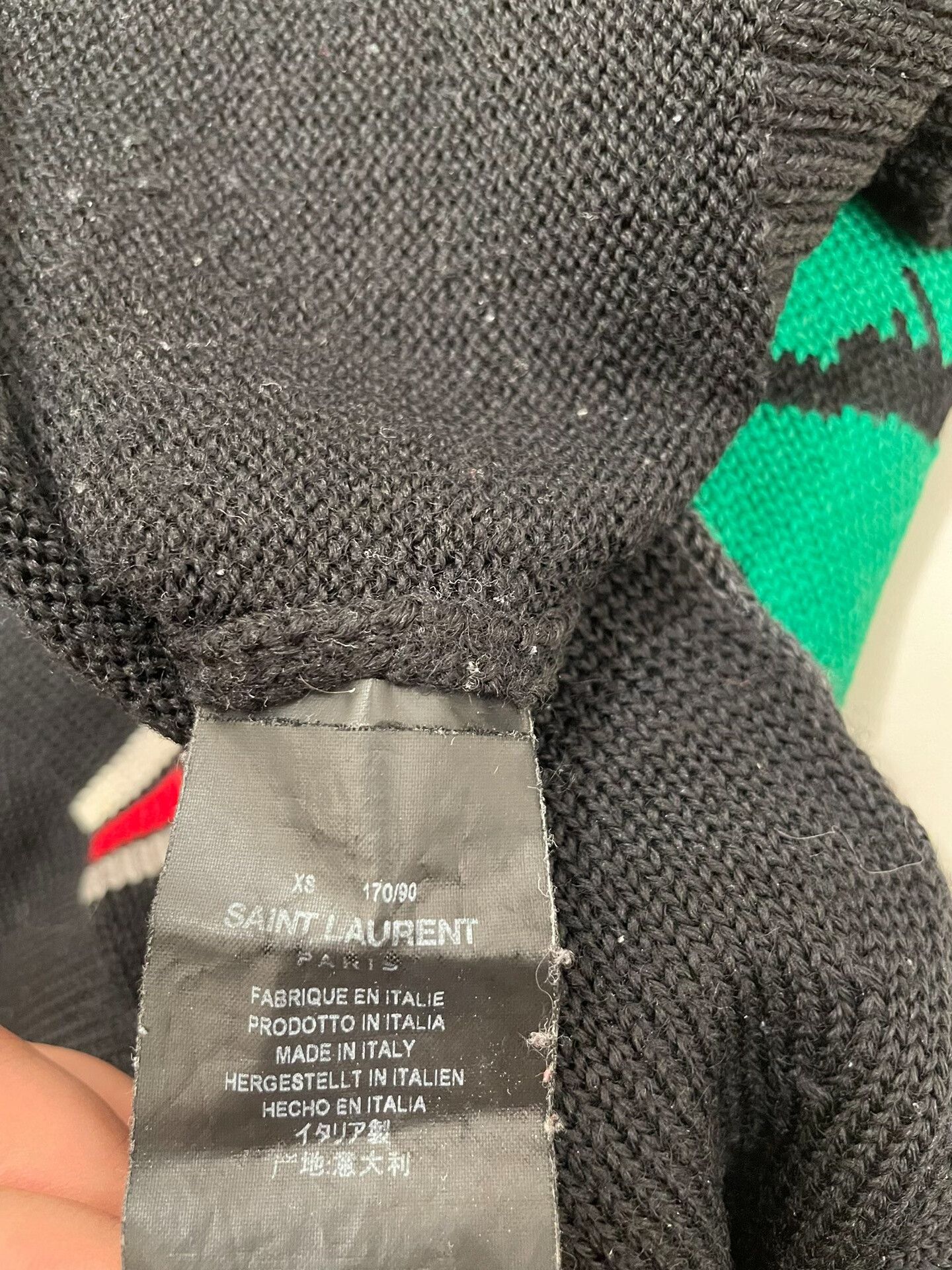 Yves Saint Laurent YSL Men's Black Knit Sweater Size US M / EU 48-50 / 2 - 6 Thumbnail