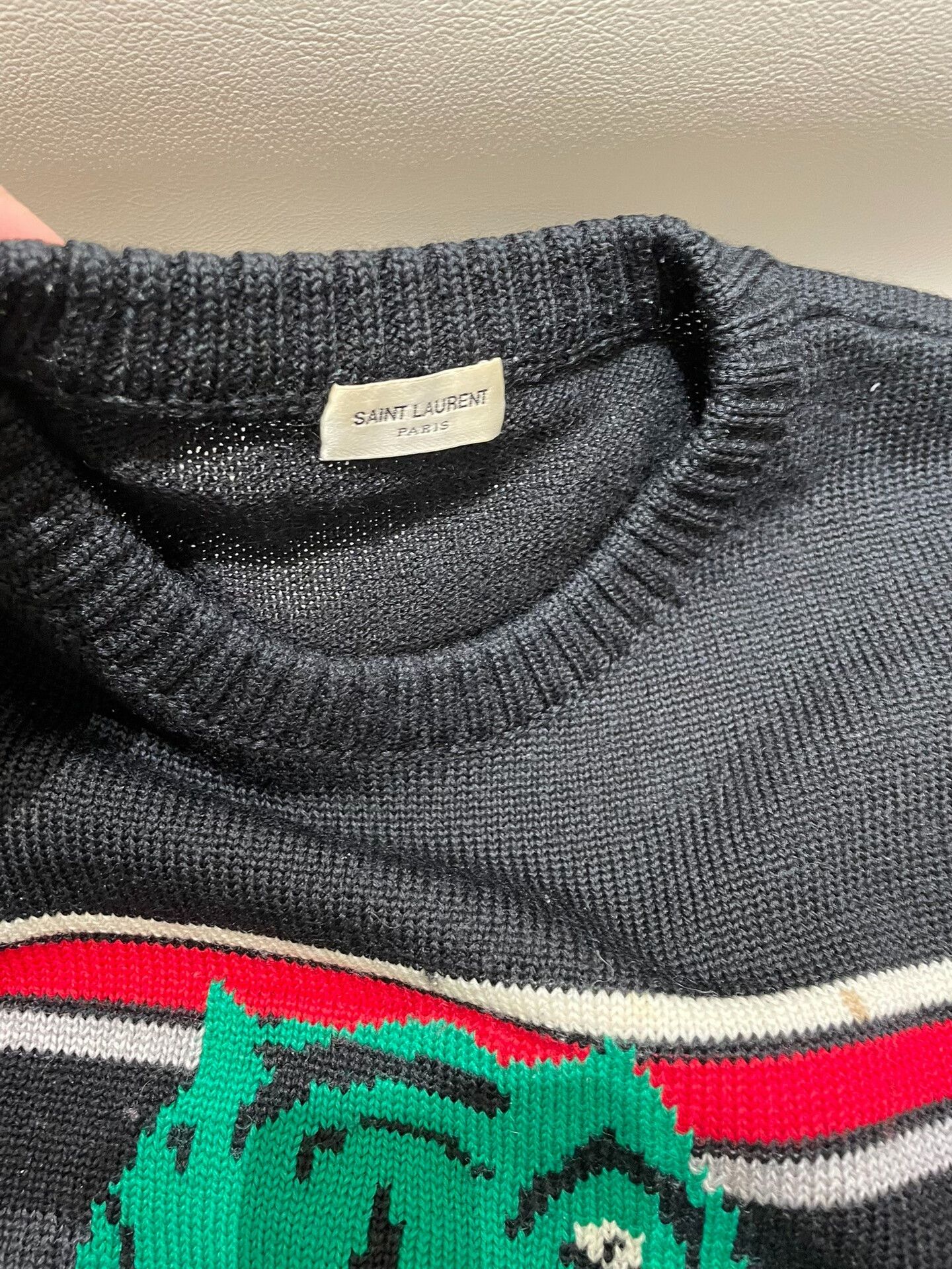 Yves Saint Laurent YSL Men's Black Knit Sweater Size US M / EU 48-50 / 2 - 4 Thumbnail